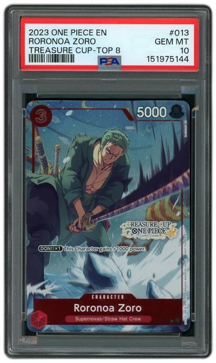 2023 Treasure Cup Top 8 Roronoa Zoro #ST01-013 PSA 10