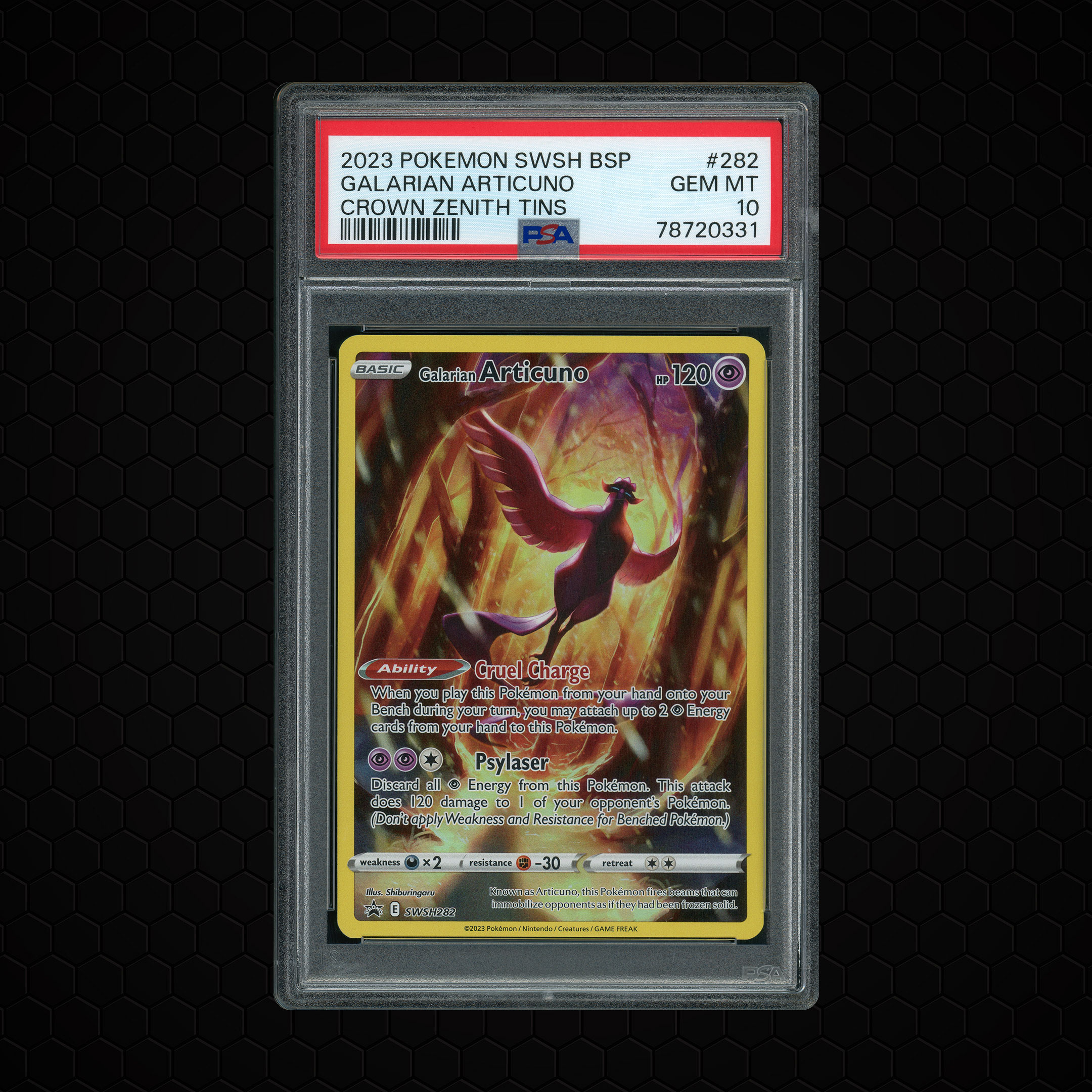 2023 Black Star Promos Galarian Articuno #282 PSA 10