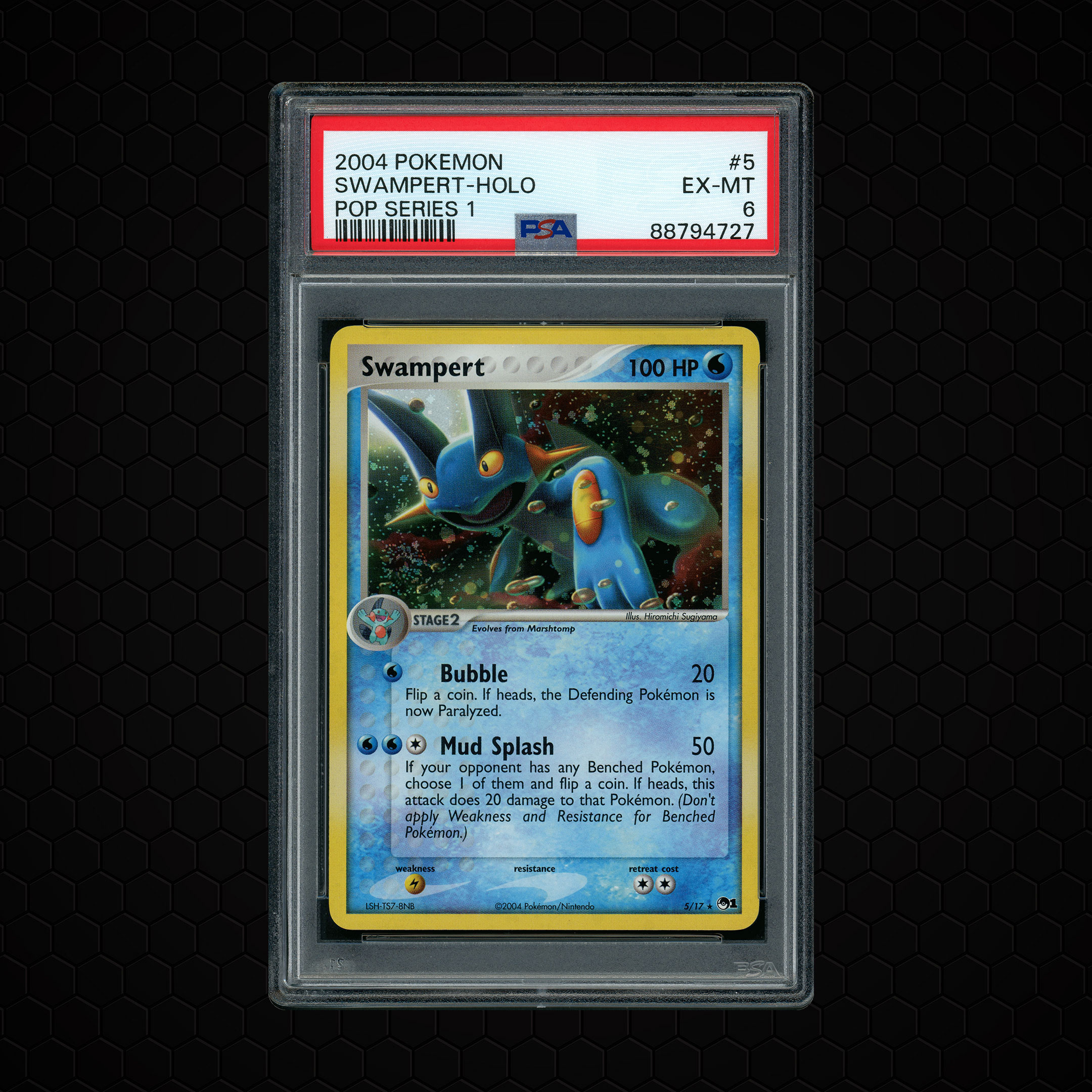 2004 Pop Series 1 Swampert #5 PSA 6