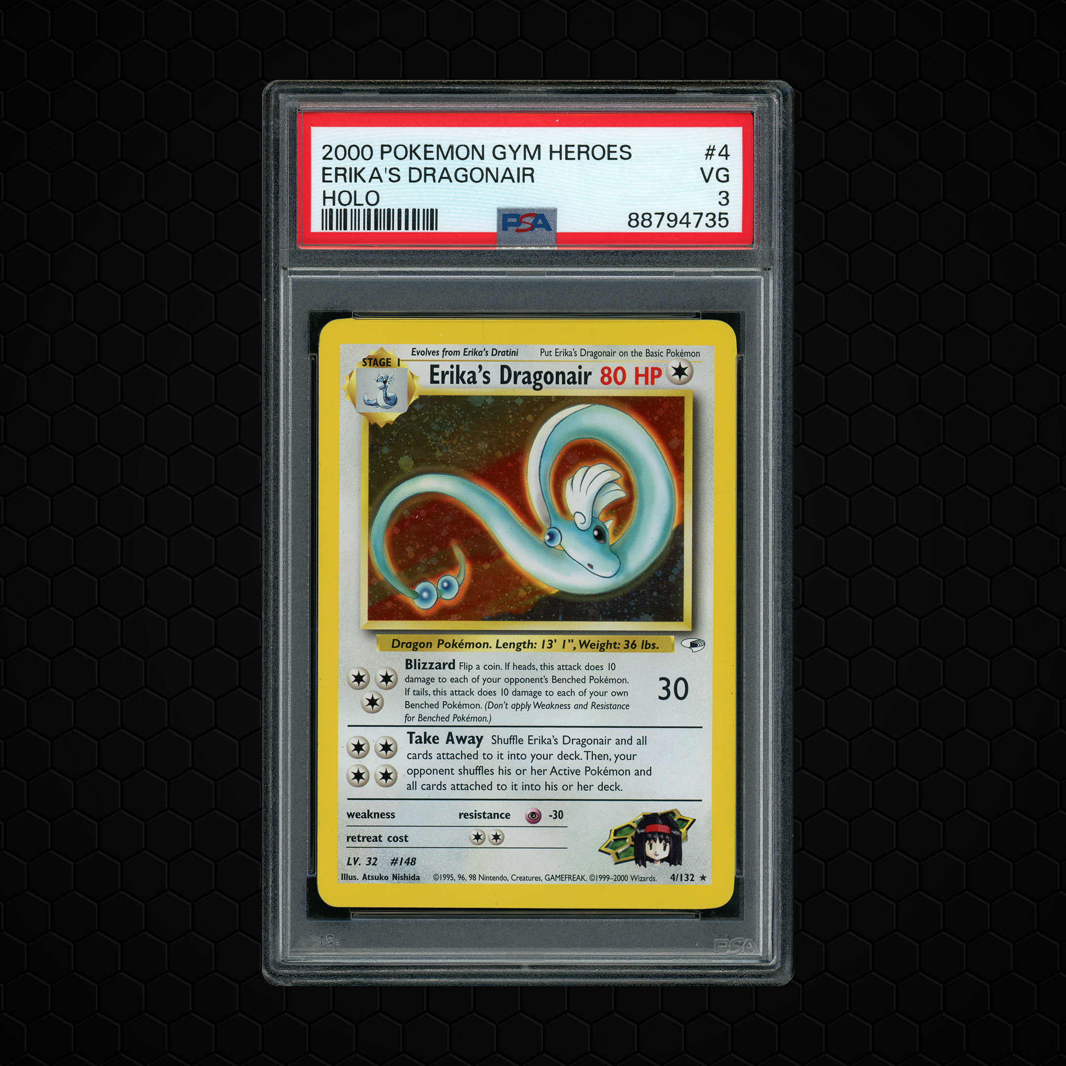 2000 Gym Heroes Erika's Dragonair #4 PSA 3