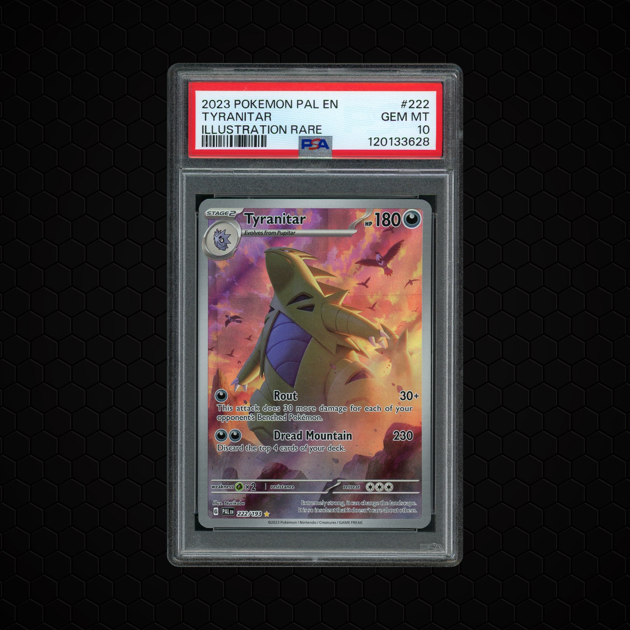 2023 Paldea Evolved Tyranitar #222 PSA 10