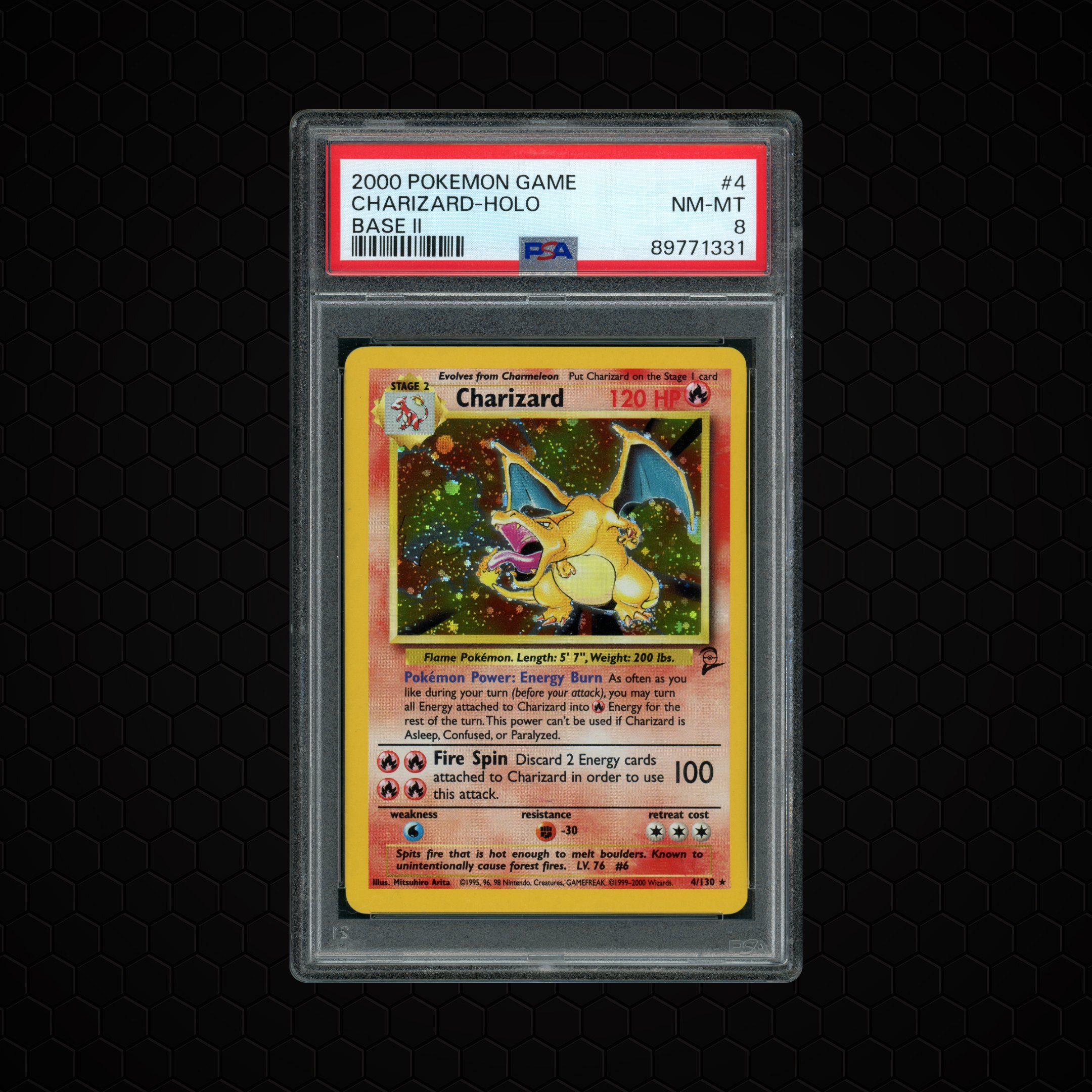 2000 Base Set 2 Charizard #4 PSA 8