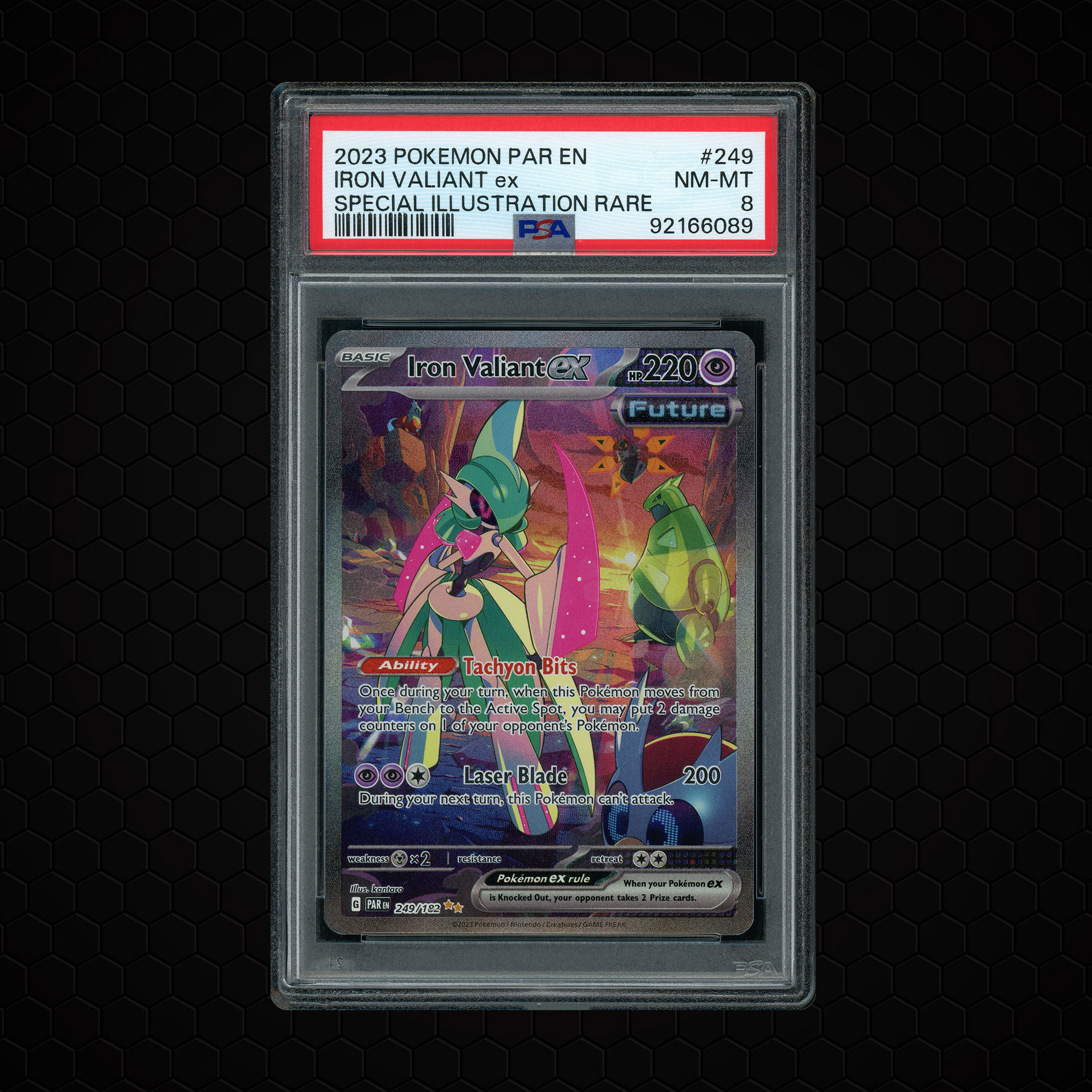 2023 Paradox Rift Iron Valiant EX #249 PSA 8