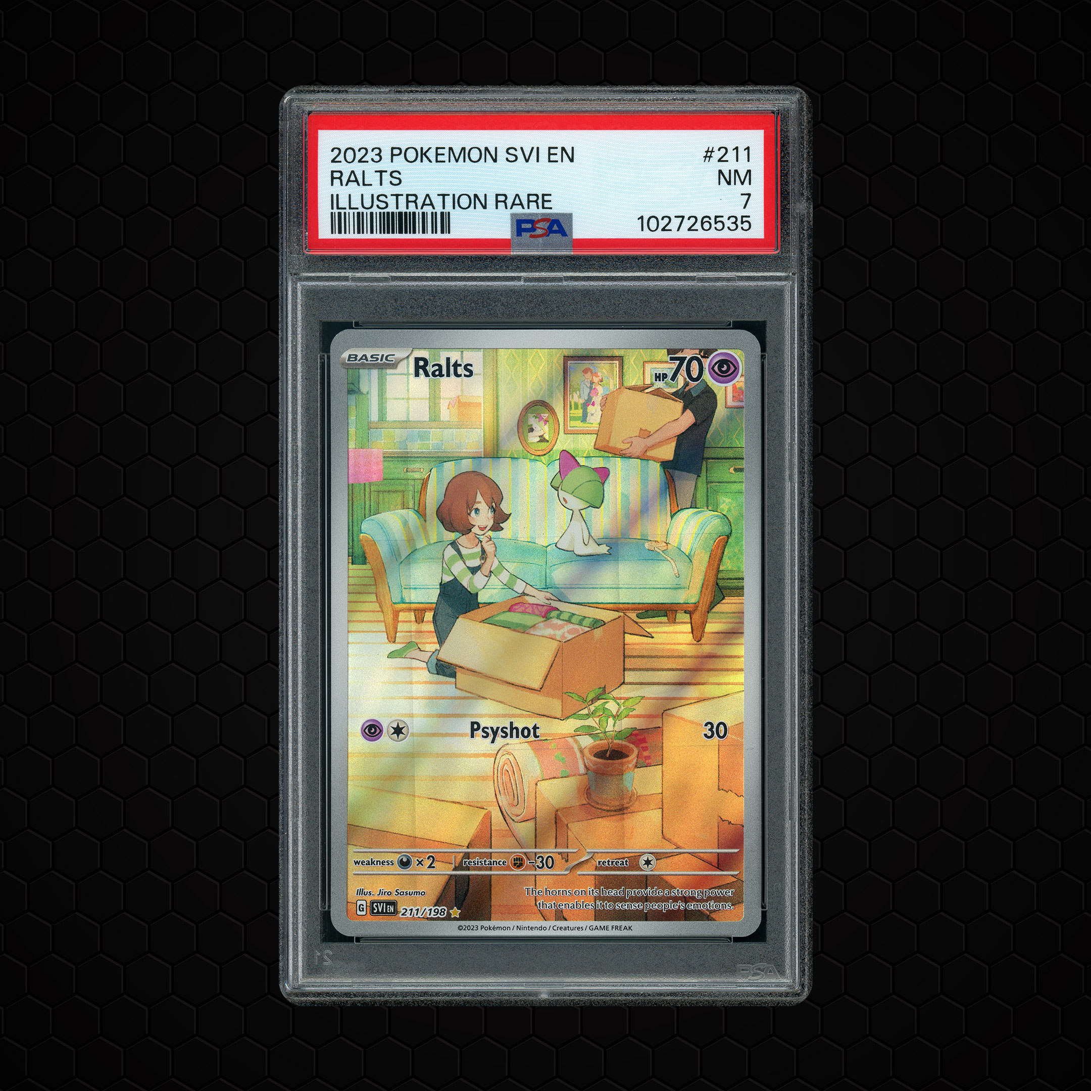 2023 Scarlet & Violet Ralts #211 PSA 7