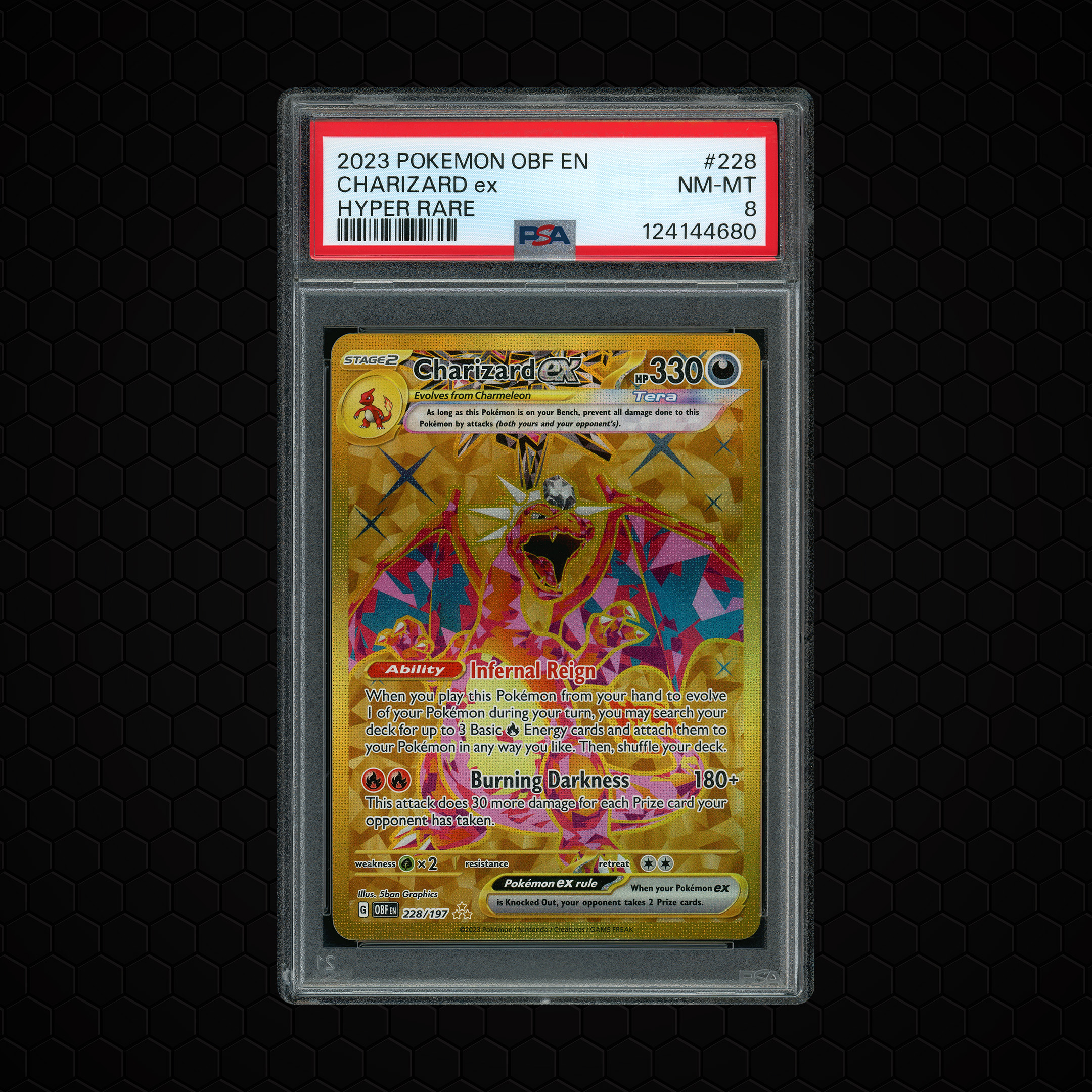 2023 Obsidian Flames Charizard EX #228 PSA 8