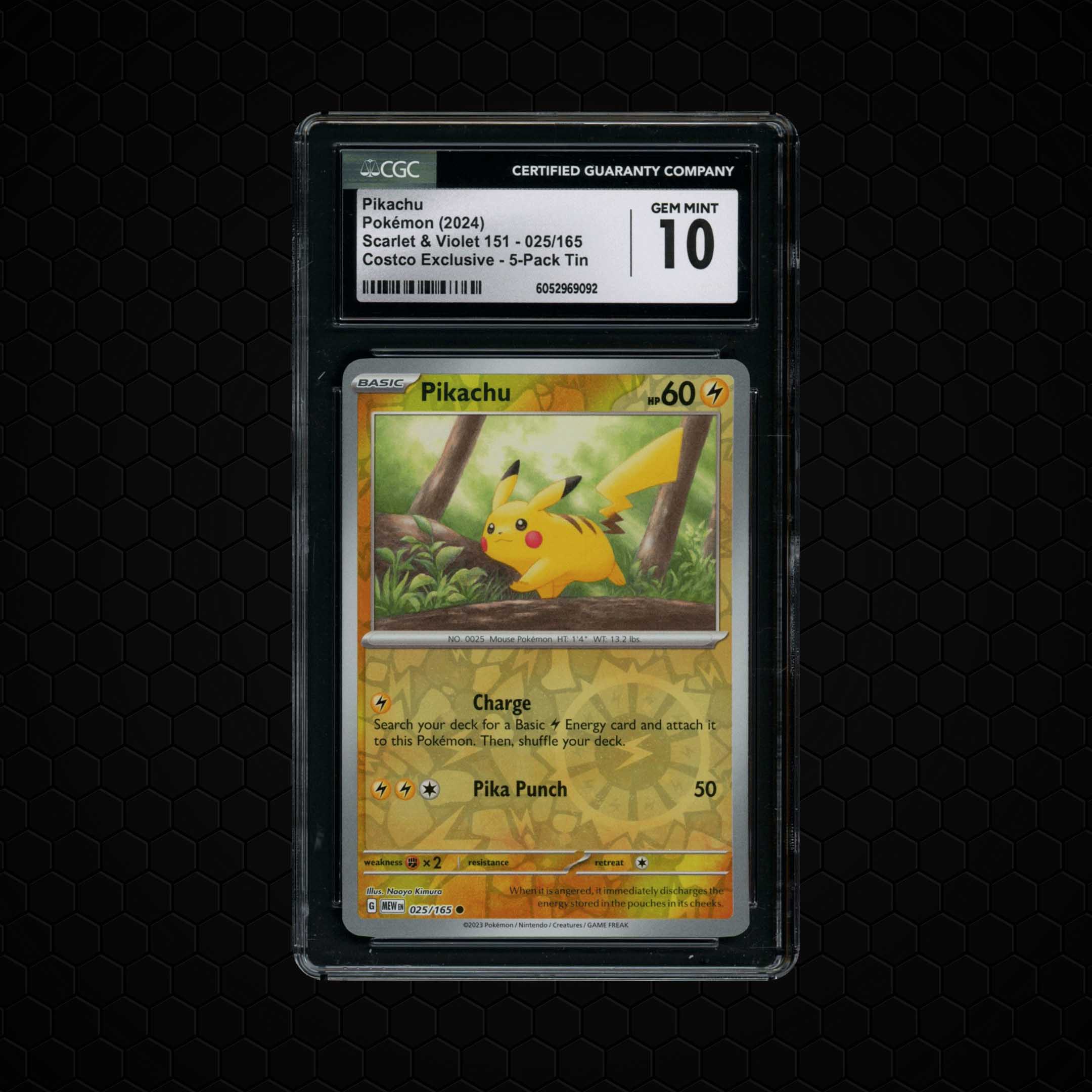 2024 Pokemon 151 Pikachu #25 CGC 10