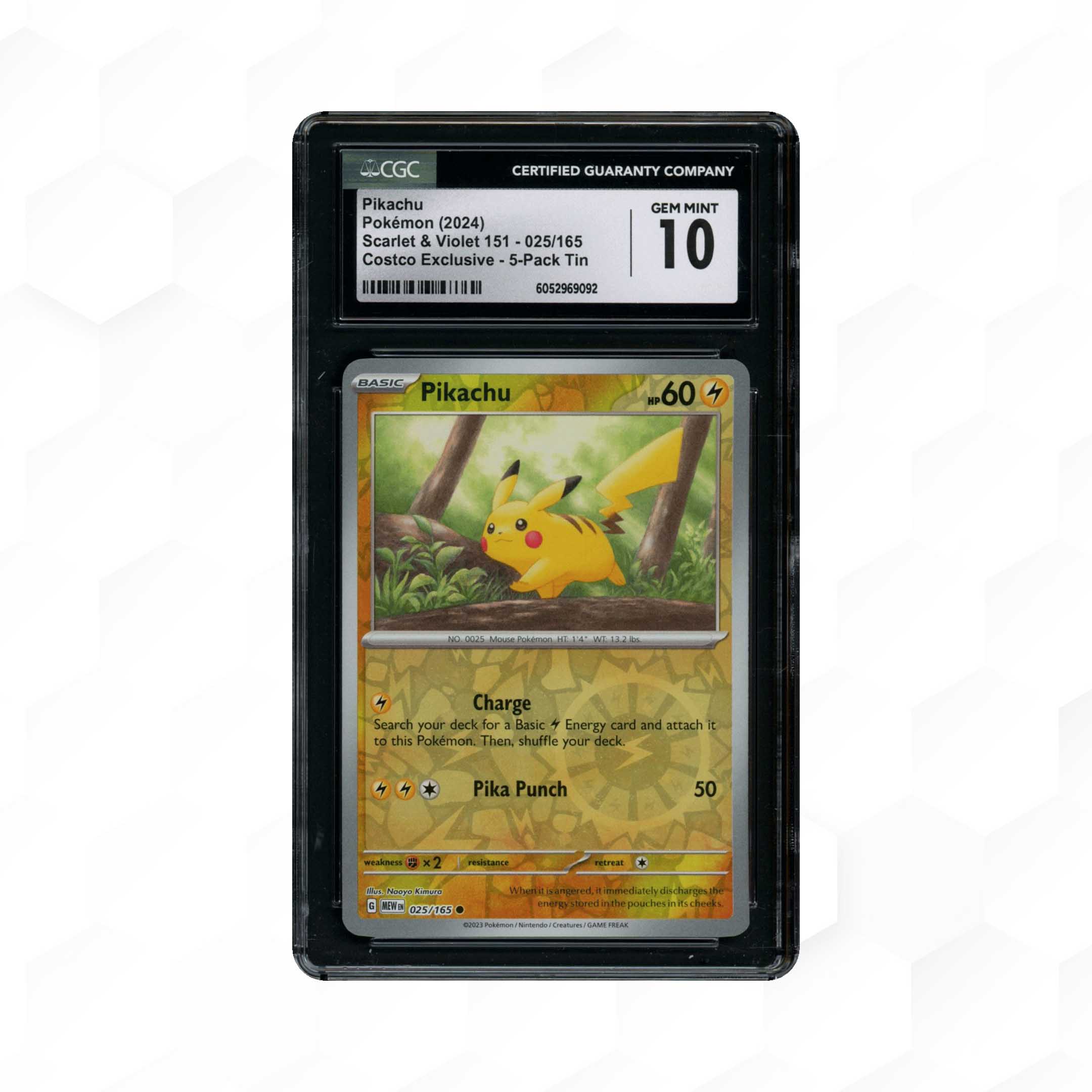 2024 Pokemon 151 Pikachu #25 CGC 10 - 4973