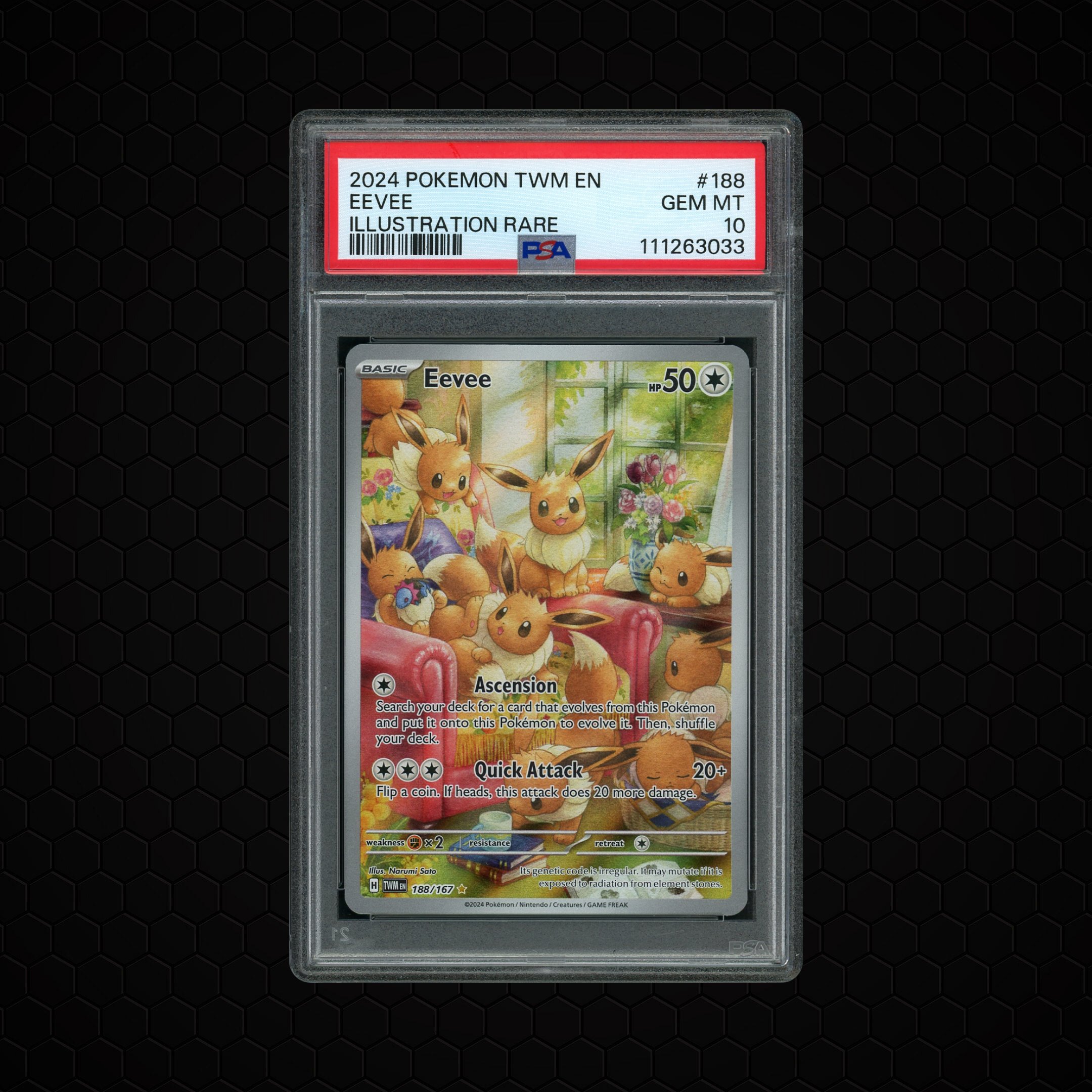 2024 Twilight Masquerade Eevee #188 PSA 10