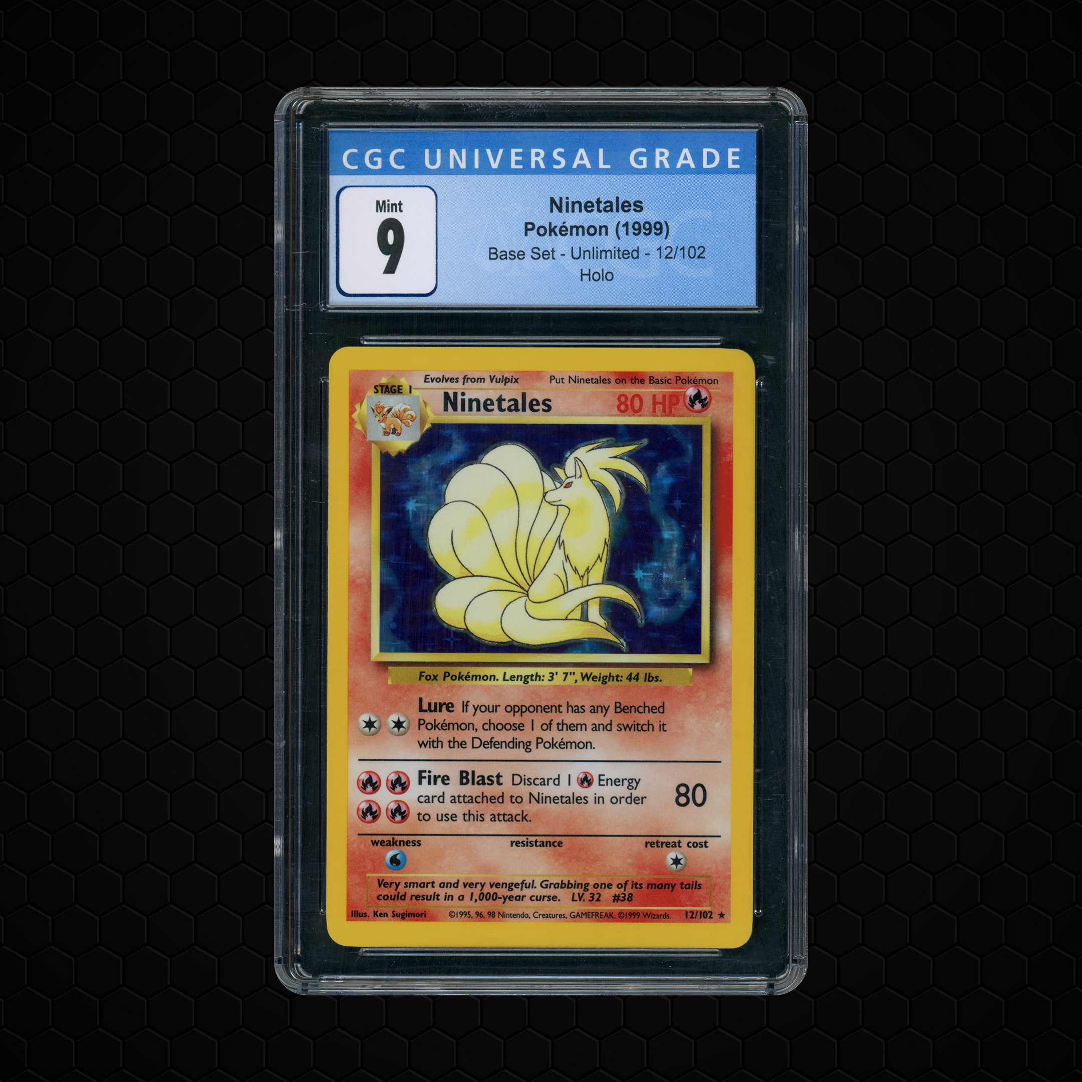 1999 Base Set Unlimited Ninetales #12 CGC 9