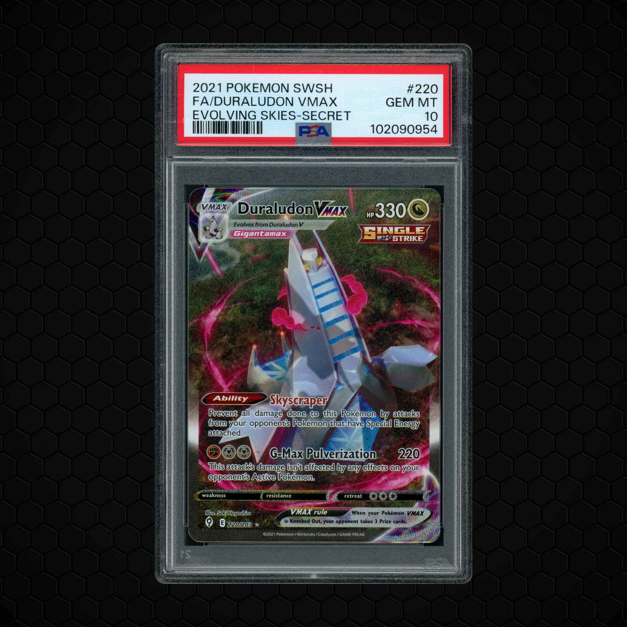 2021 Evolving Skies Duraludon VMAX #220 PSA 10