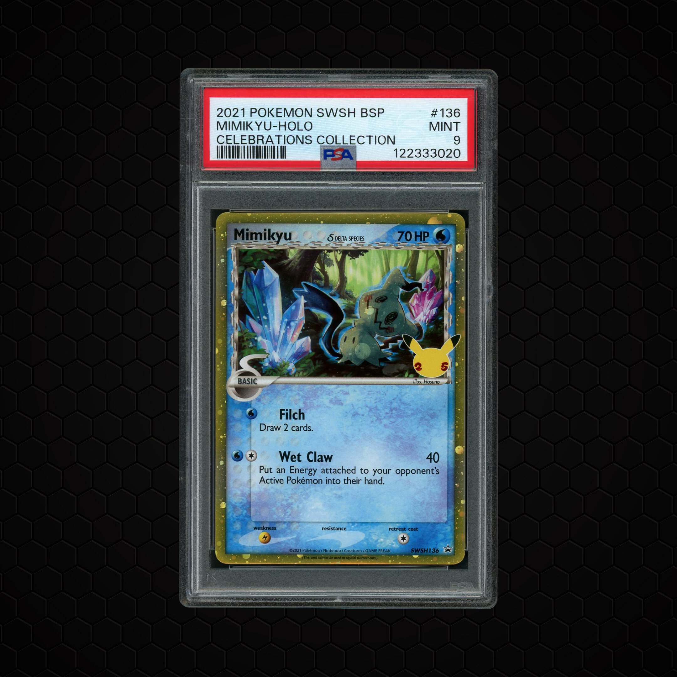2021 Black Star Promo Mimikyu #136 PSA 9