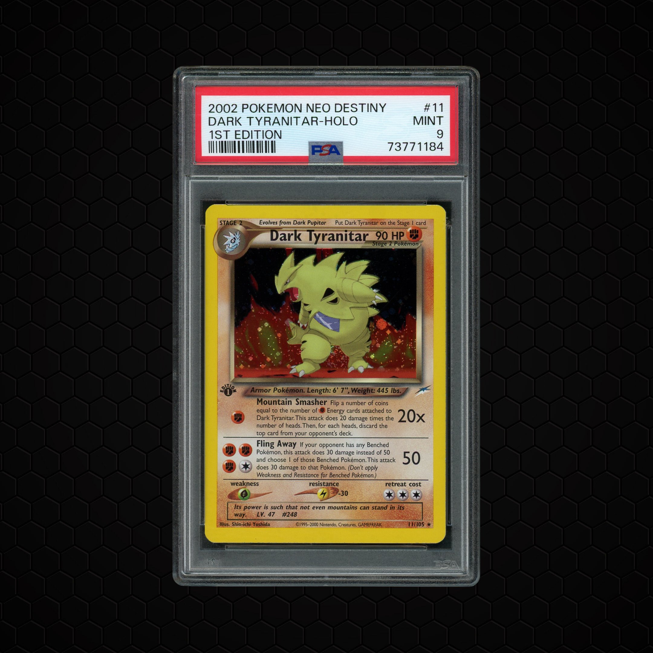 2002 Neo Destiny Dark Tyranitar #11 PSA 9