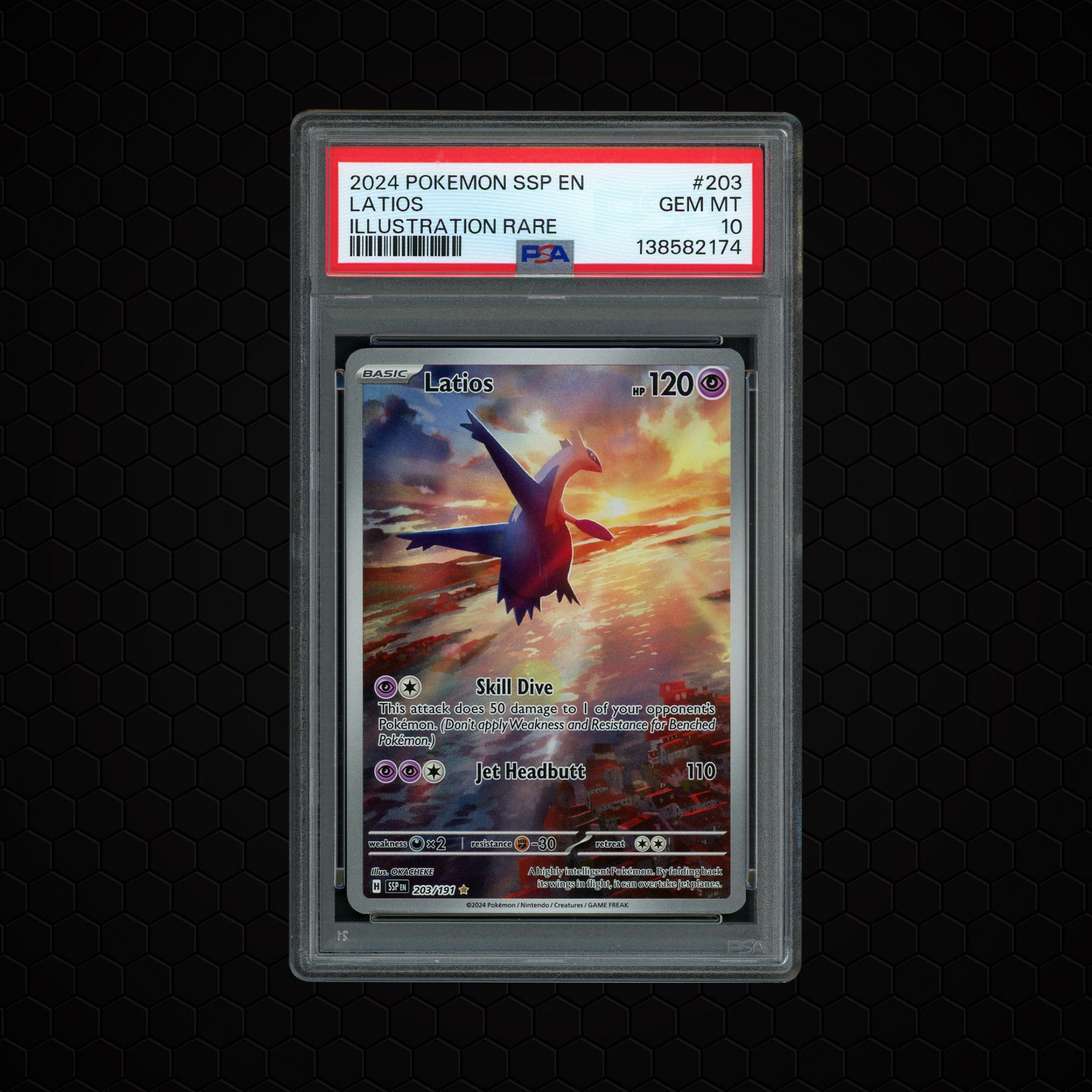 2024 Surging Sparks Latios #203 PSA 10