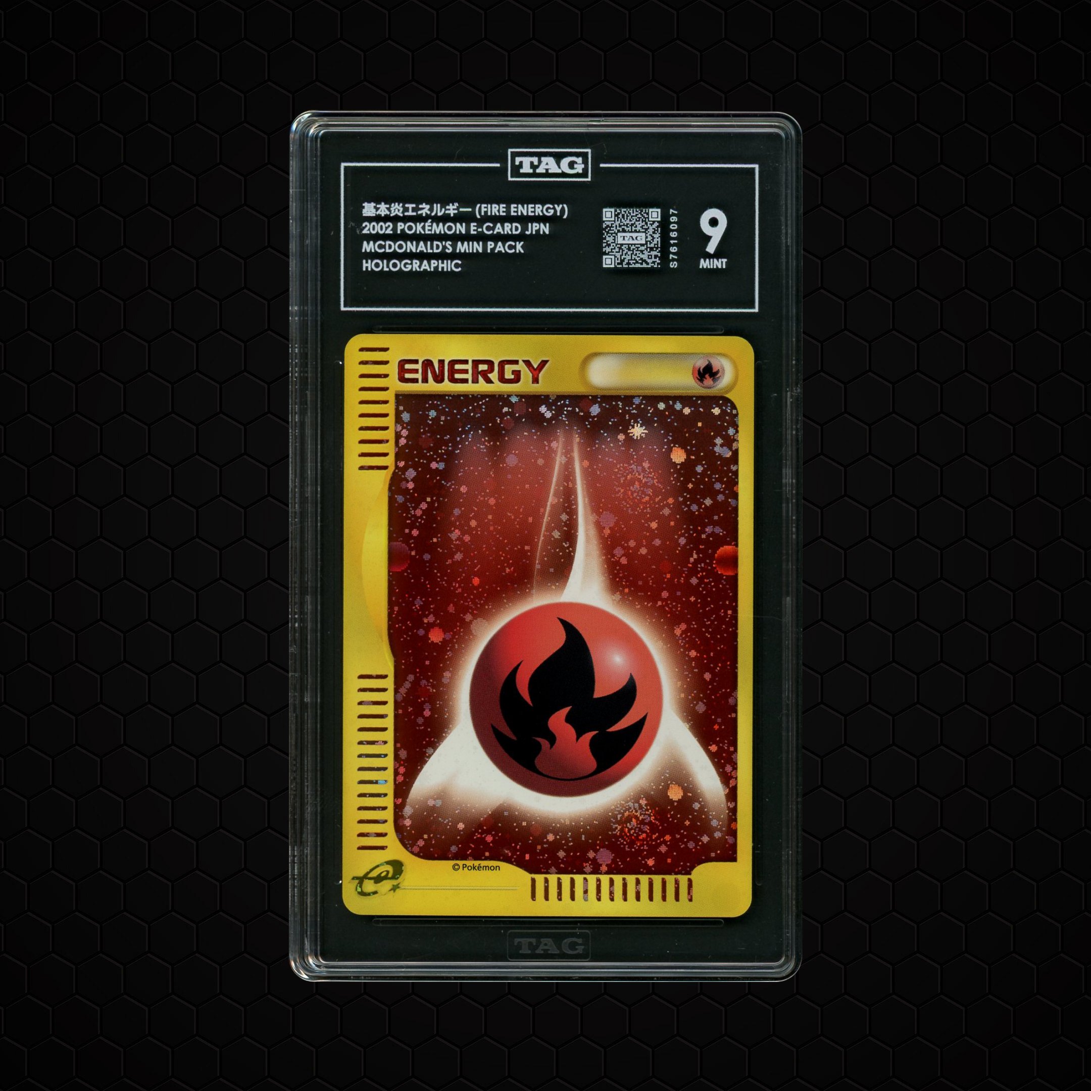 2002 Japanese McDonald's E Minimum Pack Fire Energy TAG 9