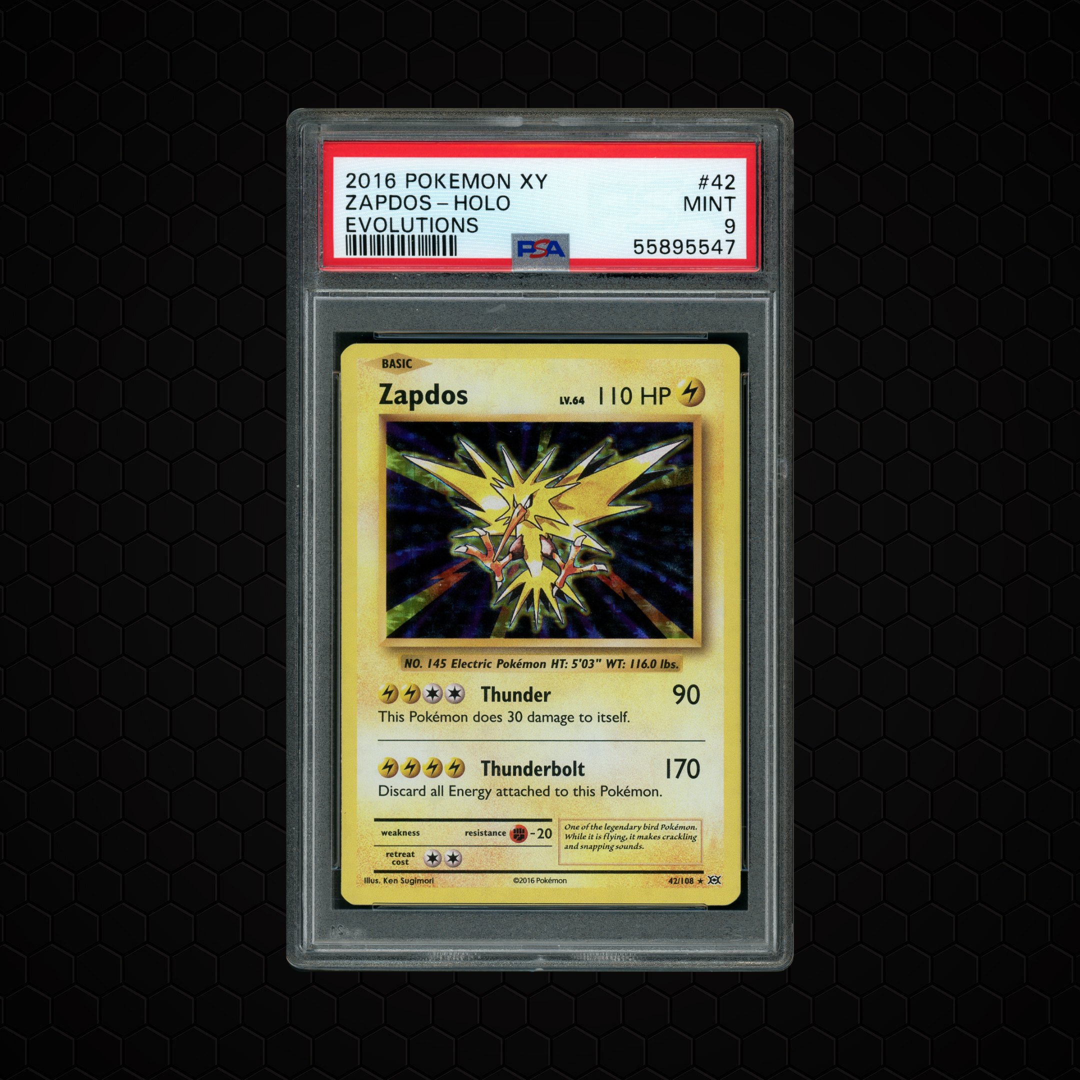 2016 Evolutions Zapdos #42 PSA 9