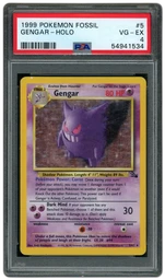 1999 Fossil Gengar #5 PSA 4 on Beezie.