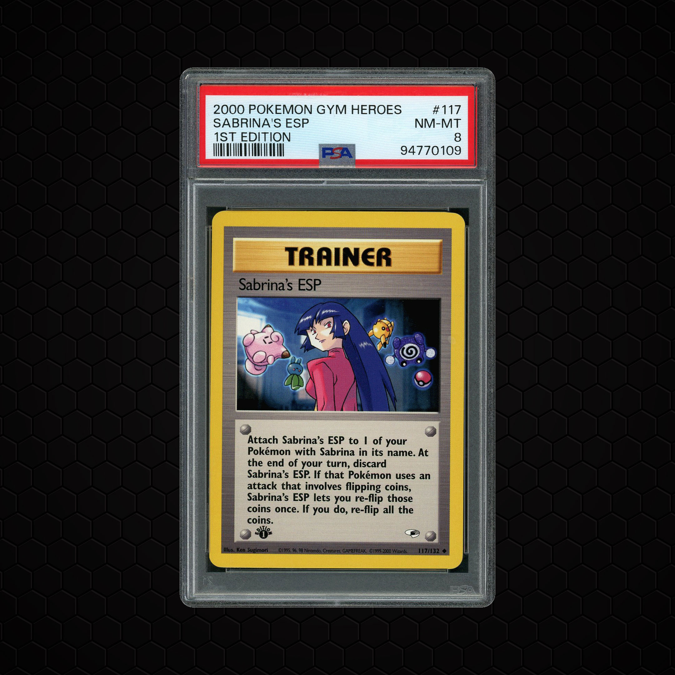 2000 Gym Heroes 1st Edition Sabrina's ESP #117 PSA 8