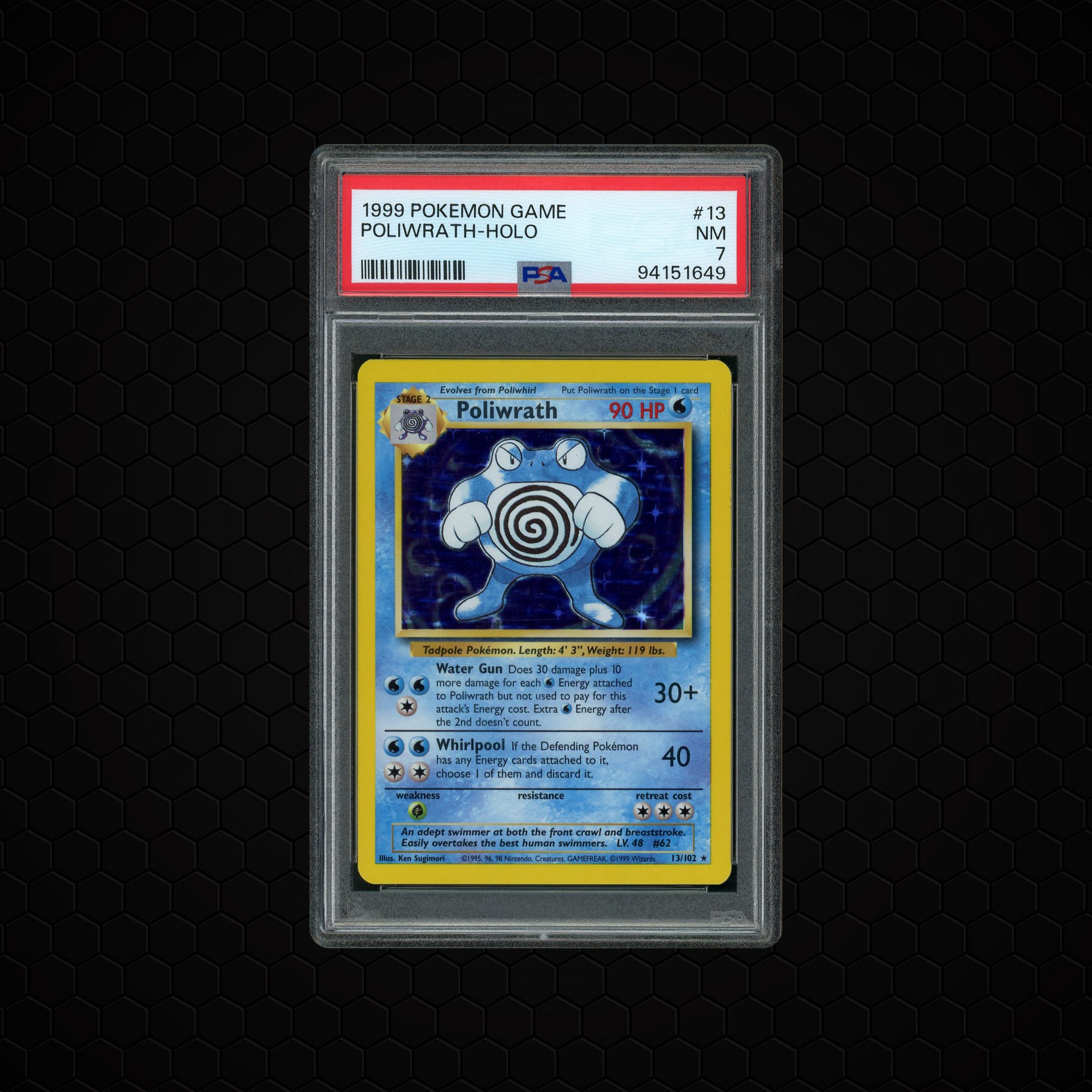 1999 Game Poliwrath #13 PSA 7
