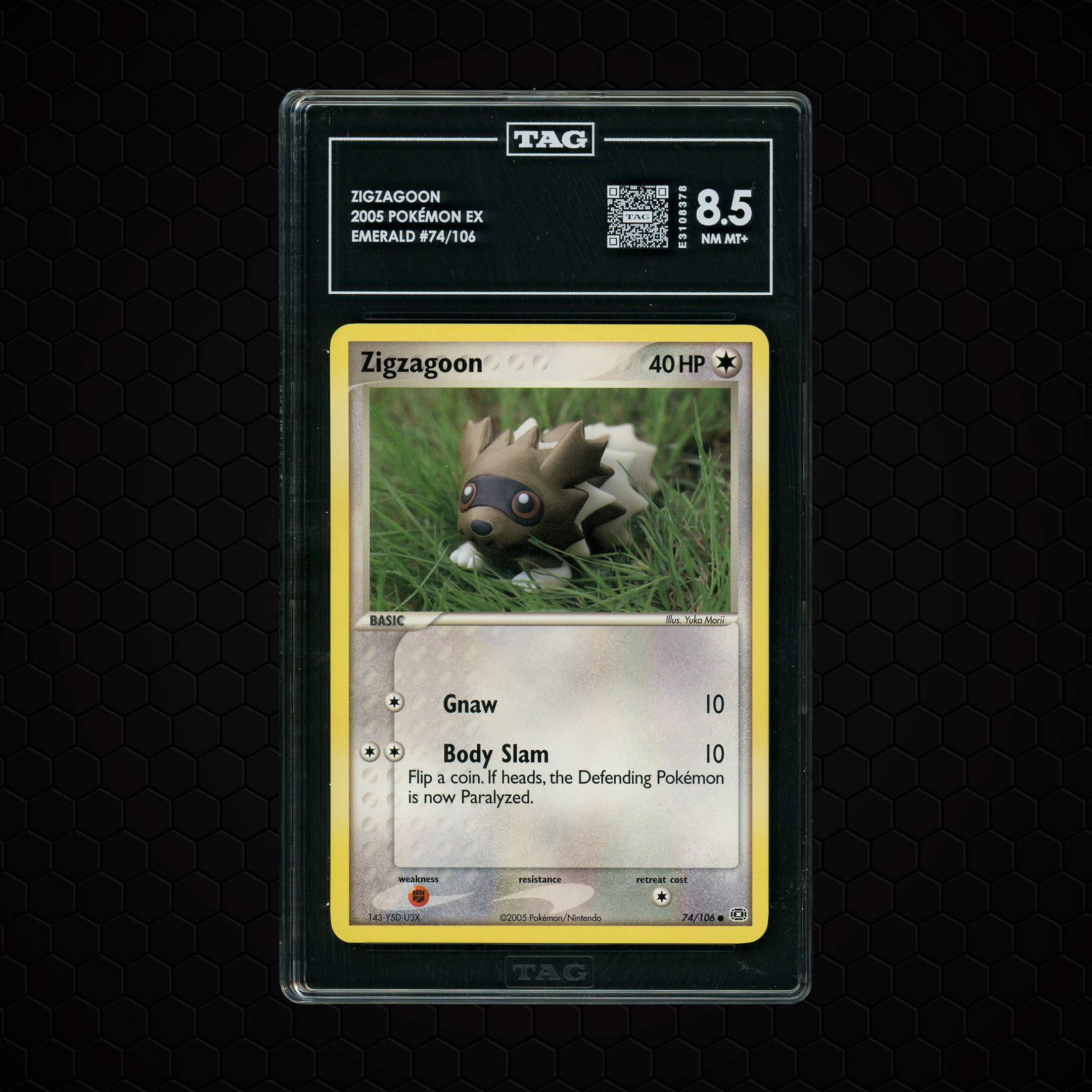 2005 Emerald Zigzagoon #74 TAG 8.5