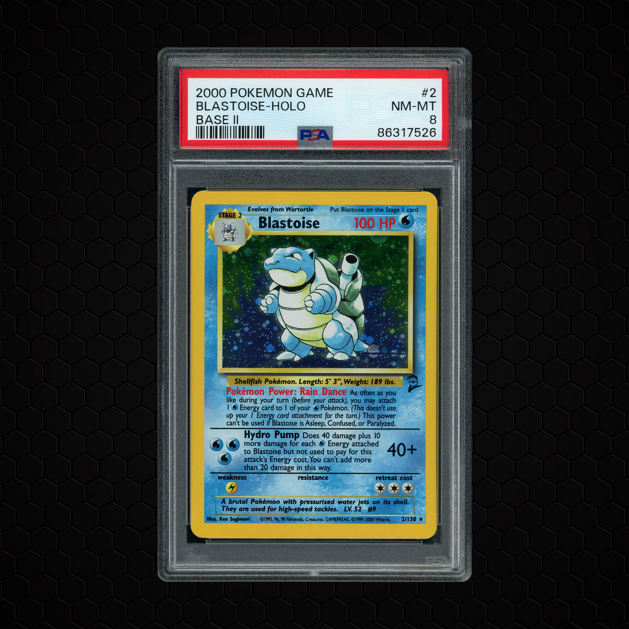 2000 Base Set 2 Blastoise #2 PSA 8