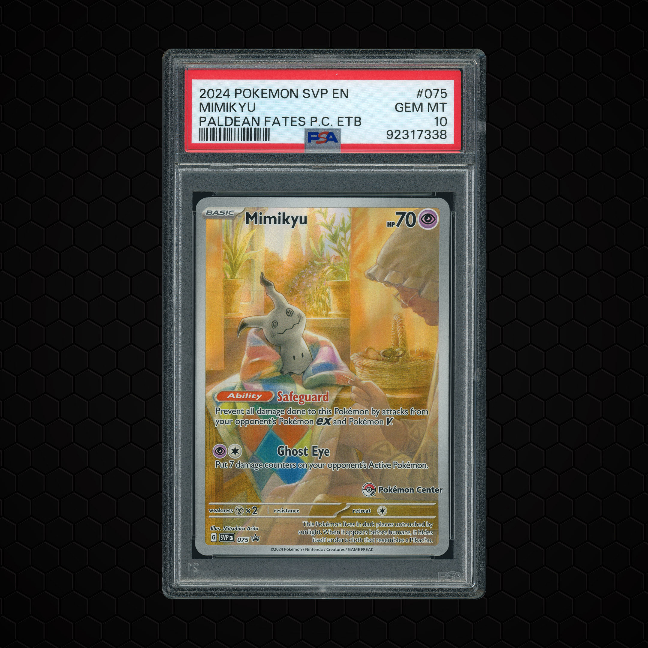 2024 Black Star Promos Mimikyu #75 PSA 10