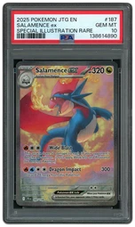 2025 Journey Together Salamence EX #187 PSA 10 on Beezie.