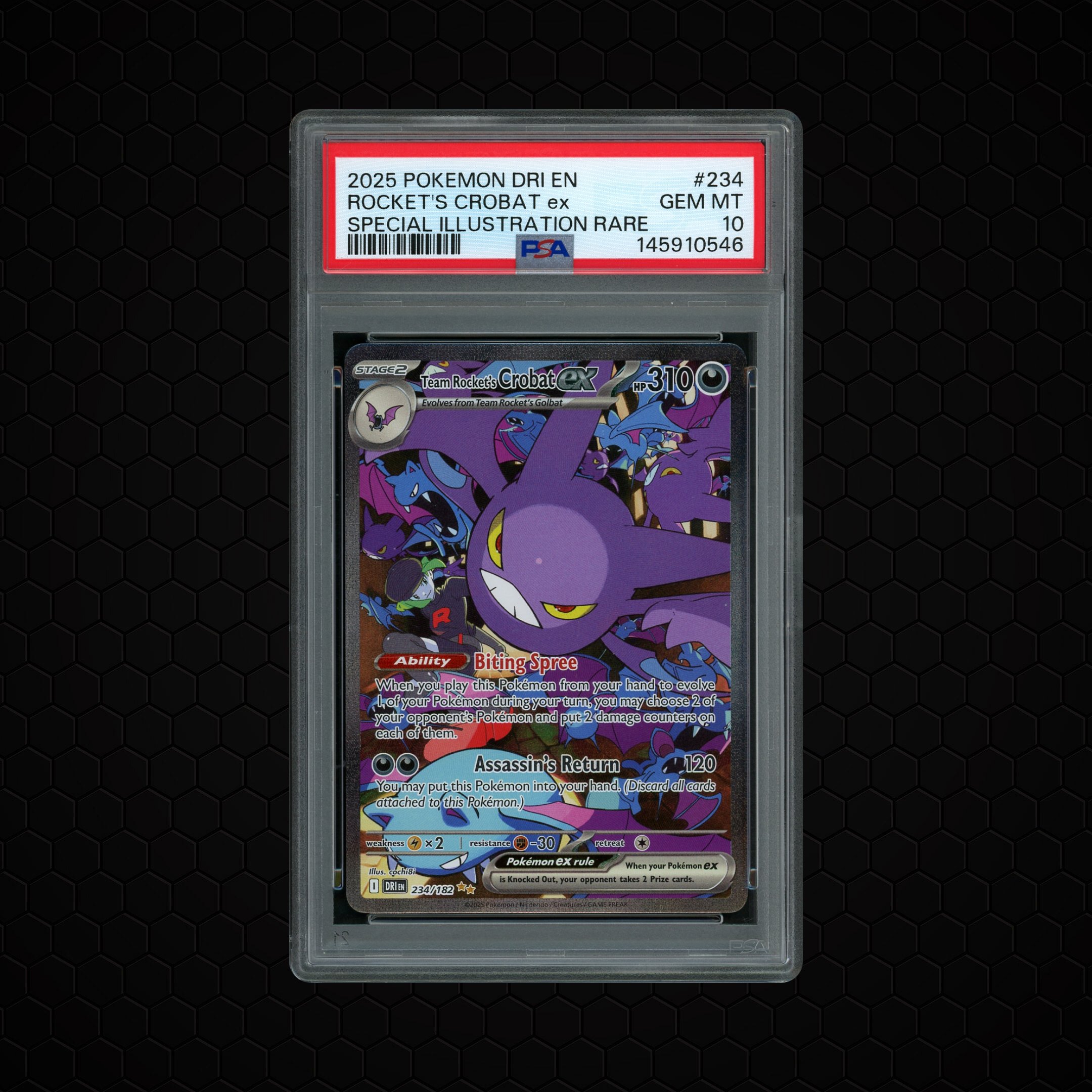 2025 Destined Rivals Team Rocket's Crobat EX #234 PSA 10