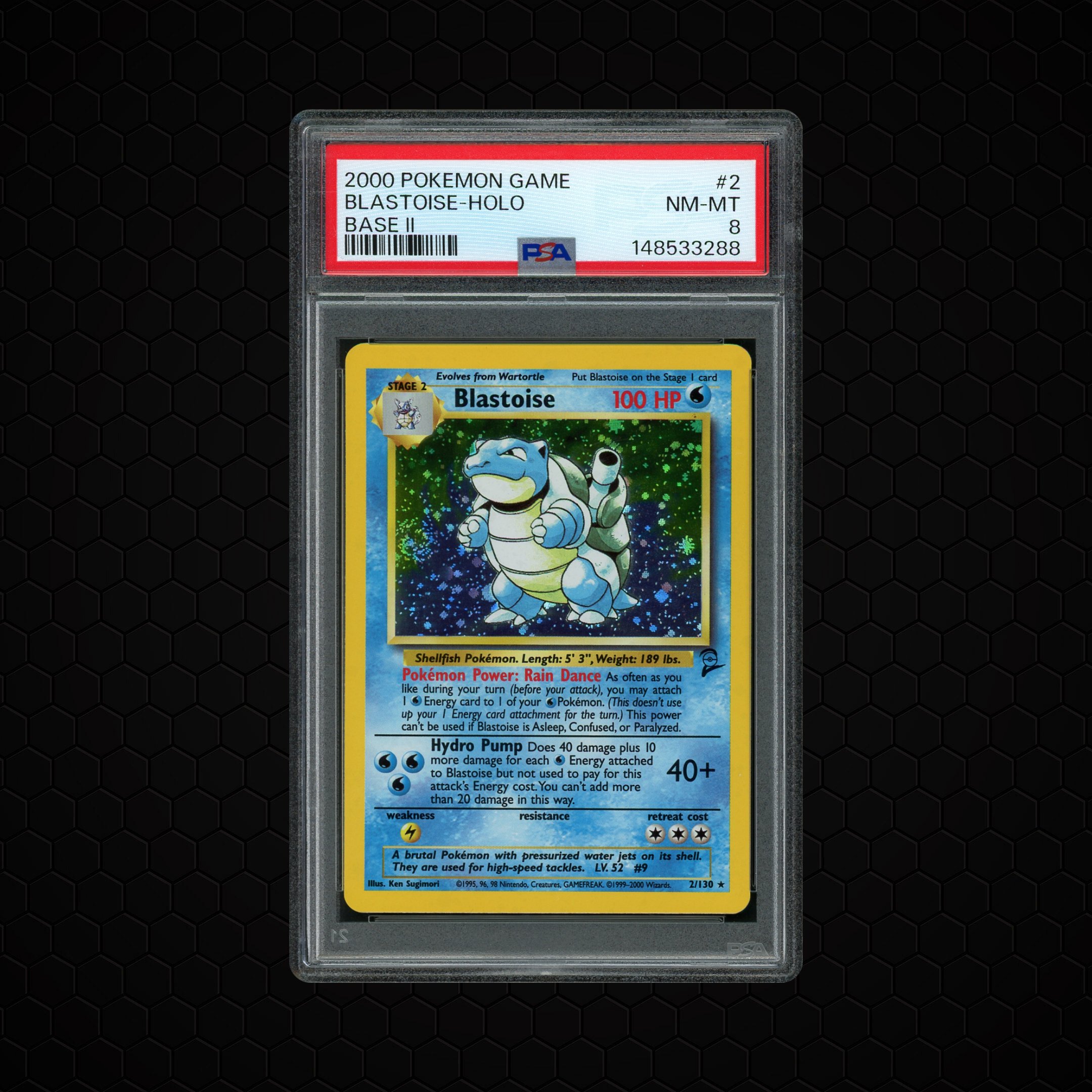 2000 Base Set 2 Blastoise #2 PSA 8
