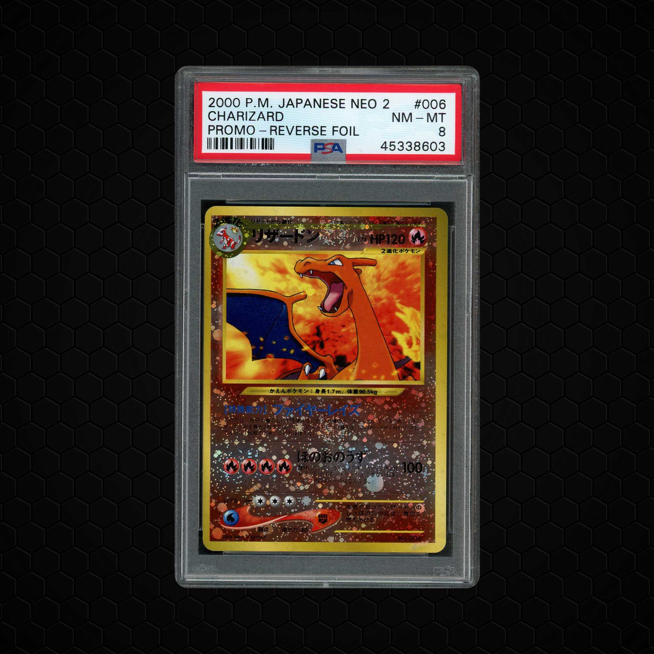 2000 Japanese Neo 2 Charizard #6 PSA 8