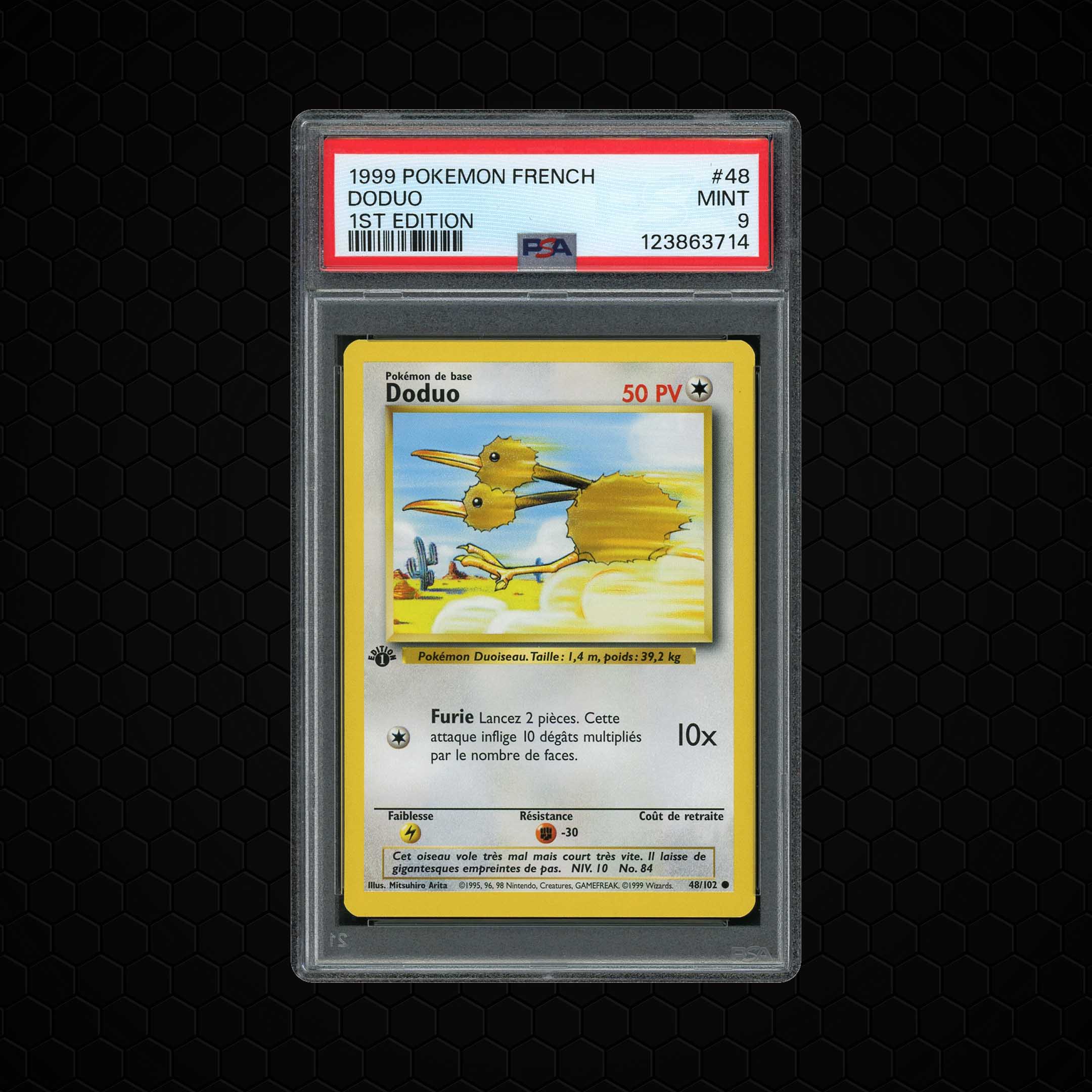 1999 French 1st Edition Doduo #48 PSA 9