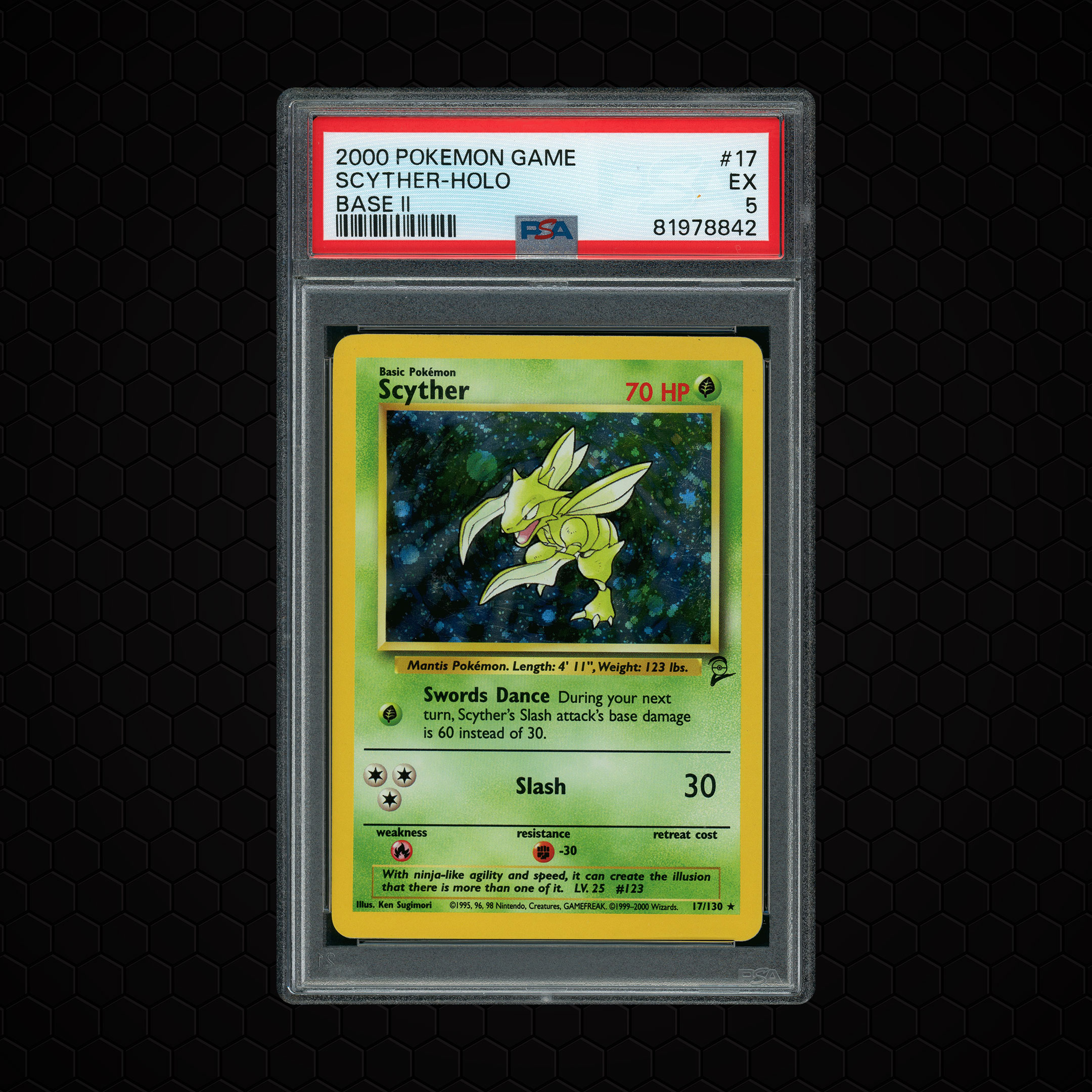 2000 Base 2 Scyther #17 PSA 5