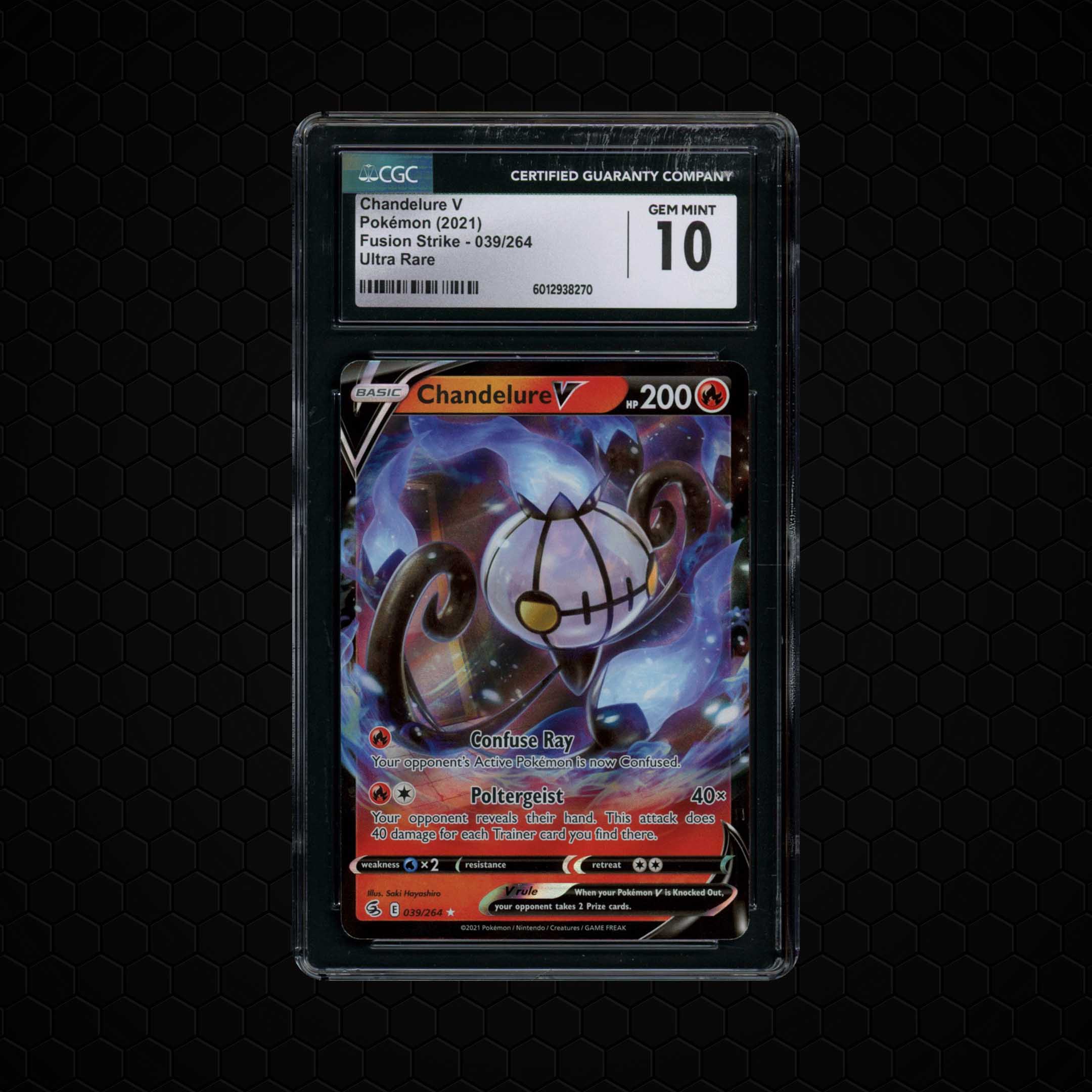 2021 Fusion Strike Chandelure V #39 CGC 10