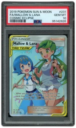 2019 Cosmic Eclipse Mallow & Lana #231 PSA 10 on Beezie.
