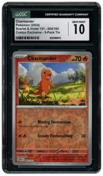 2024 Pokemon 151 Charmander #4 CGC 10 on Beezie.