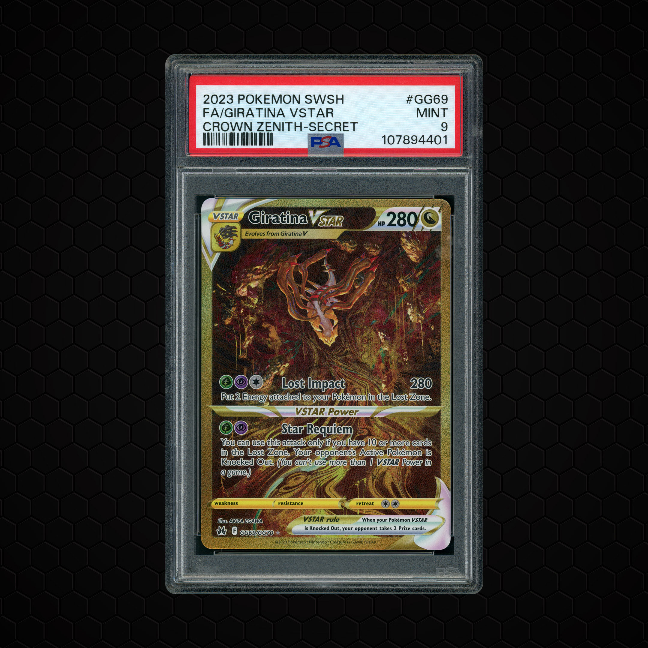 2023 Crown Zenith Giratina VSTAR #GG69 PSA 9