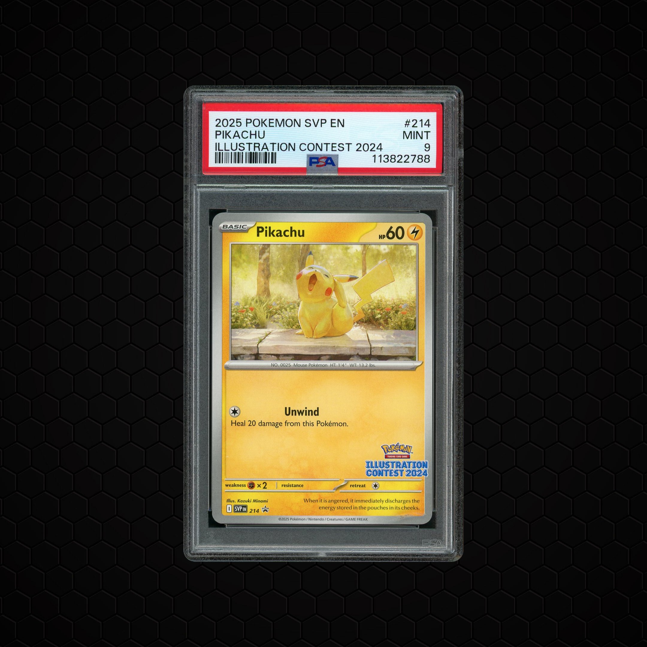 2025 Black Star Promo Pikachu #214 PSA 9