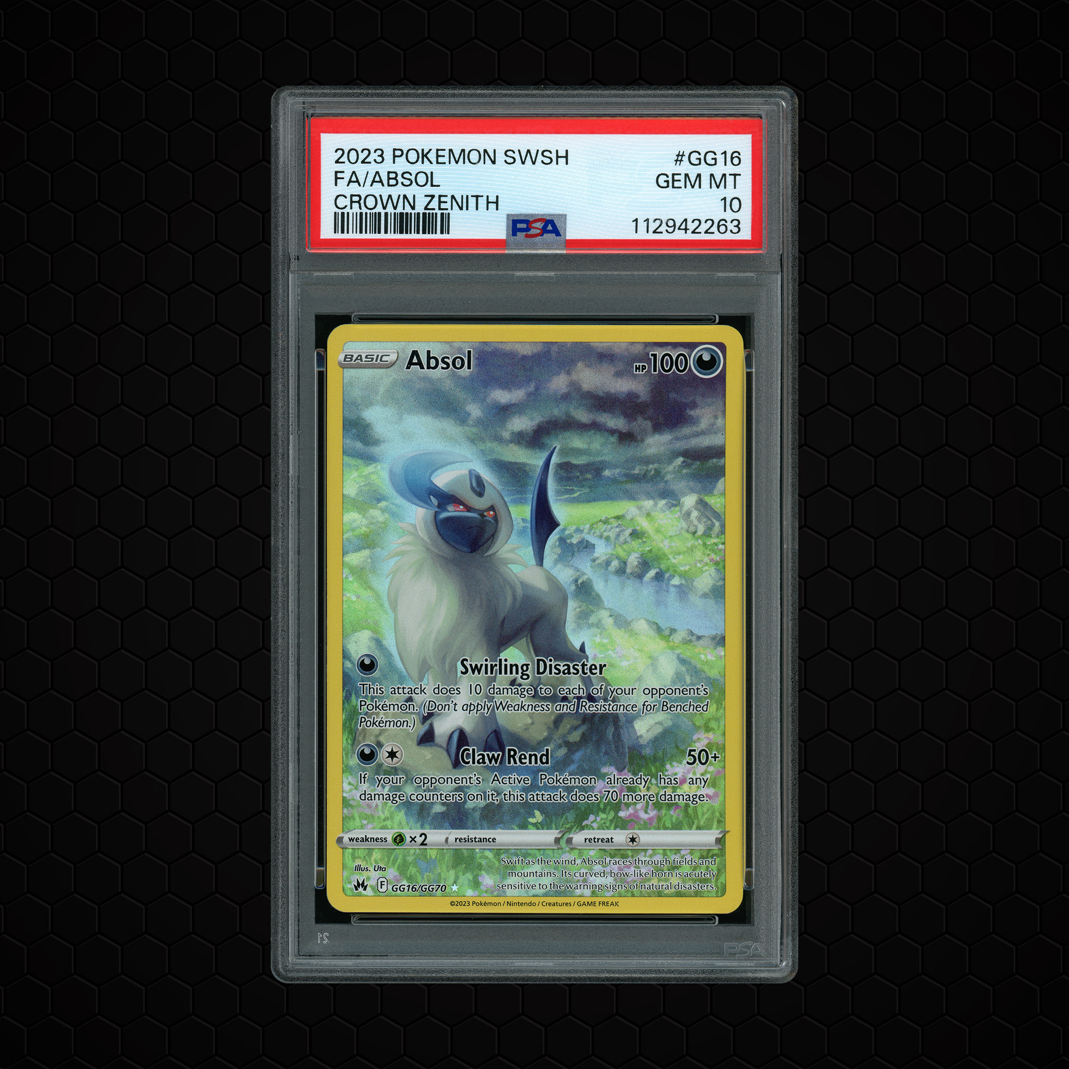2023 Crown Zenith Absol #GG16 PSA 10