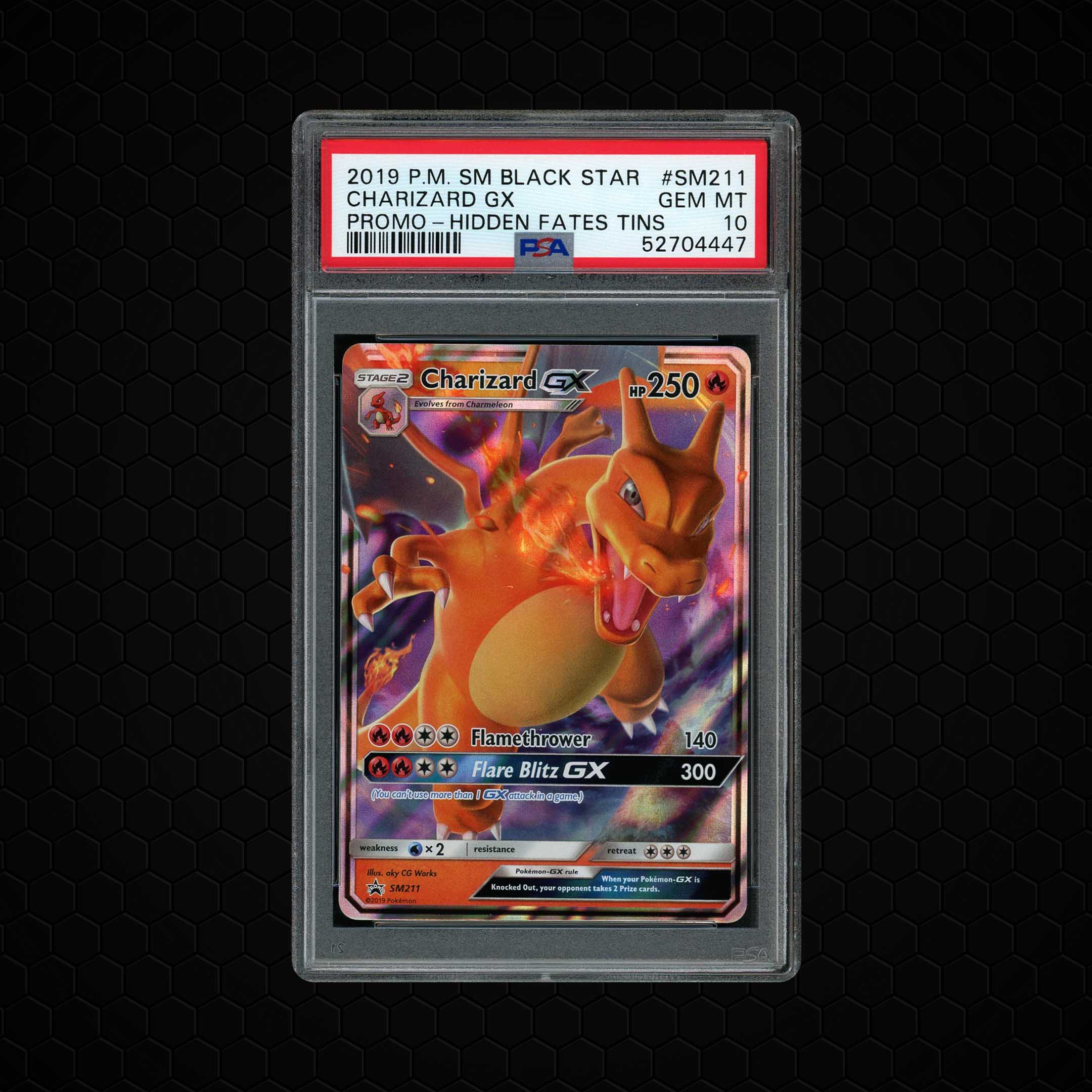 2019 Black Star Promo Charizard GX #SM211 PSA 10