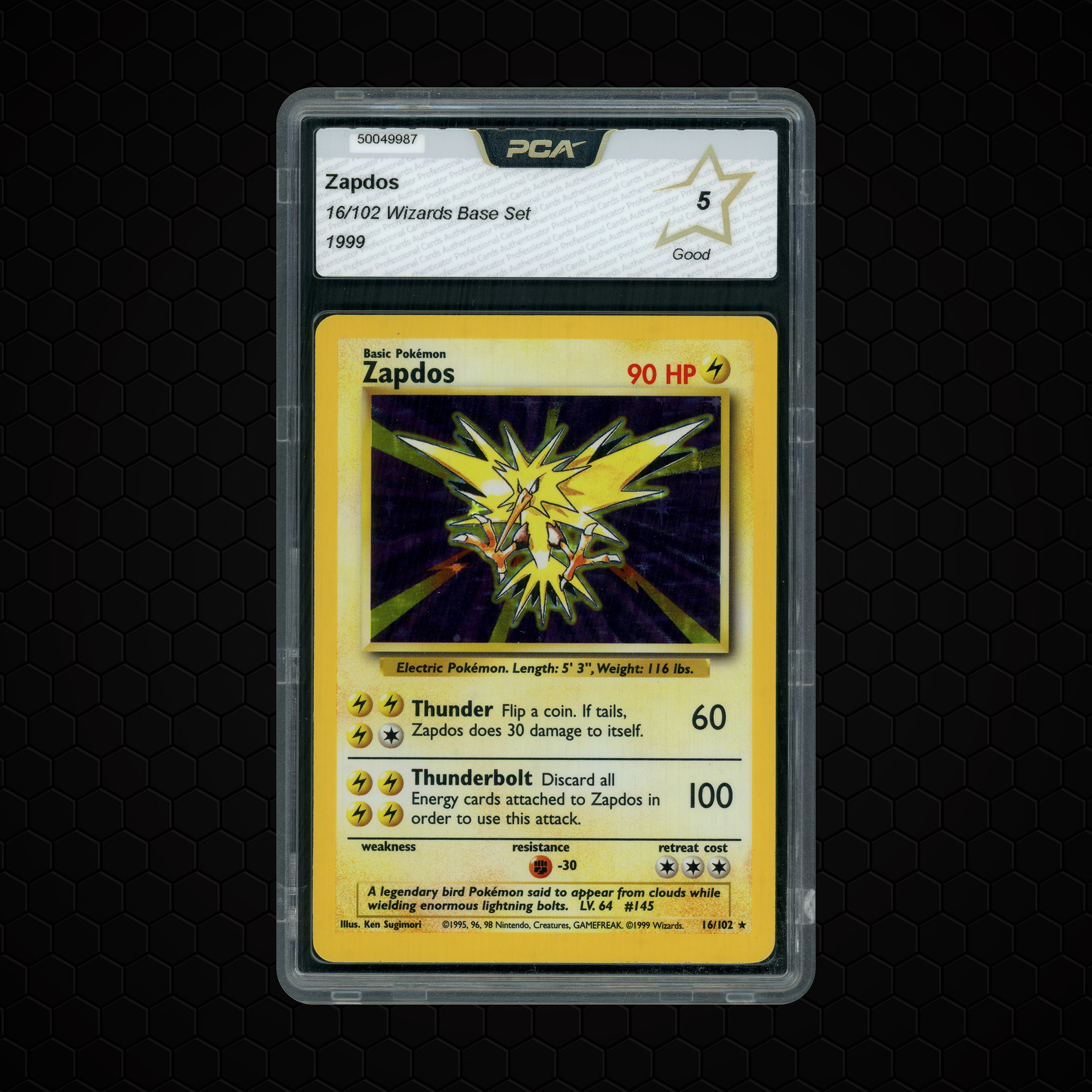 1999 Base Set Zapdos #16 PCA 5