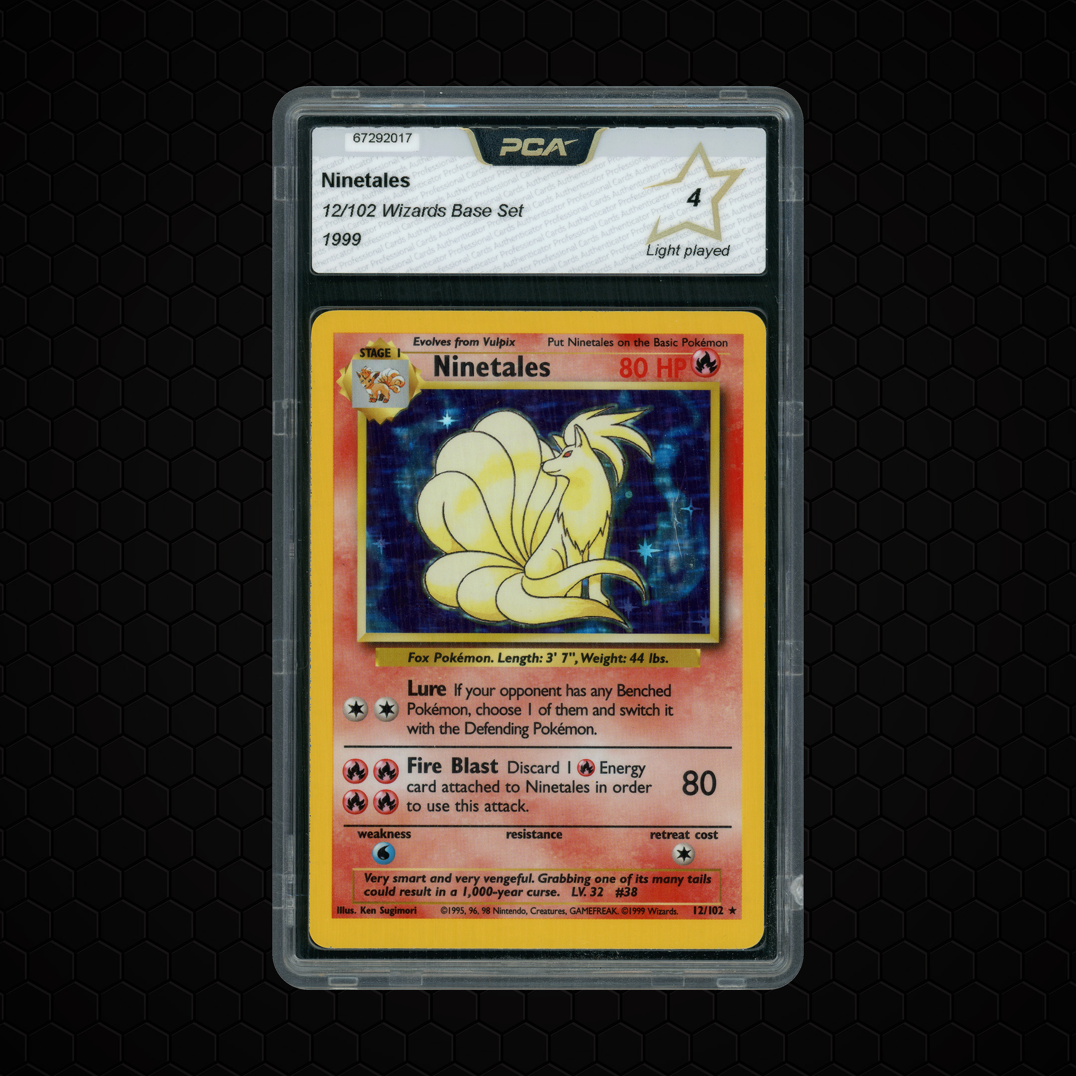 1999 Base Set Ninetales #12 PCA 4