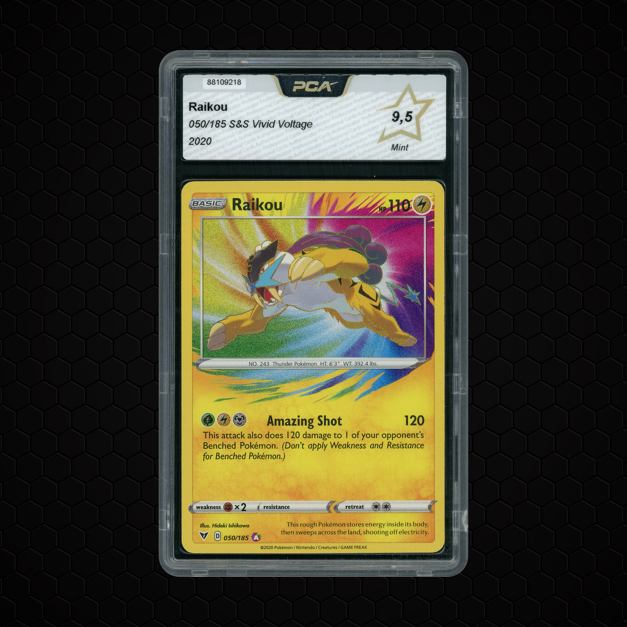 2020 Vivid Voltage Raikou #50 PCA 9.5