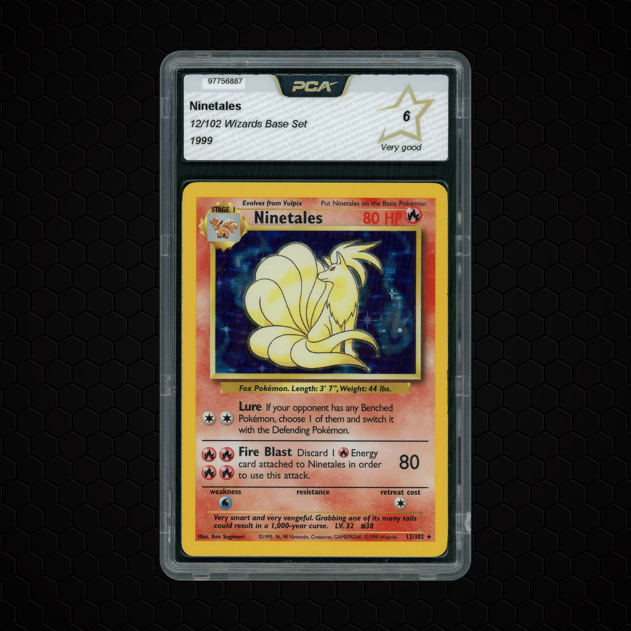 1999 Base Set Ninetales #12 PCA 6