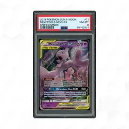 2019 Unified Minds Mewtwo & Mew GX #71 PSA 8 on Beezie.