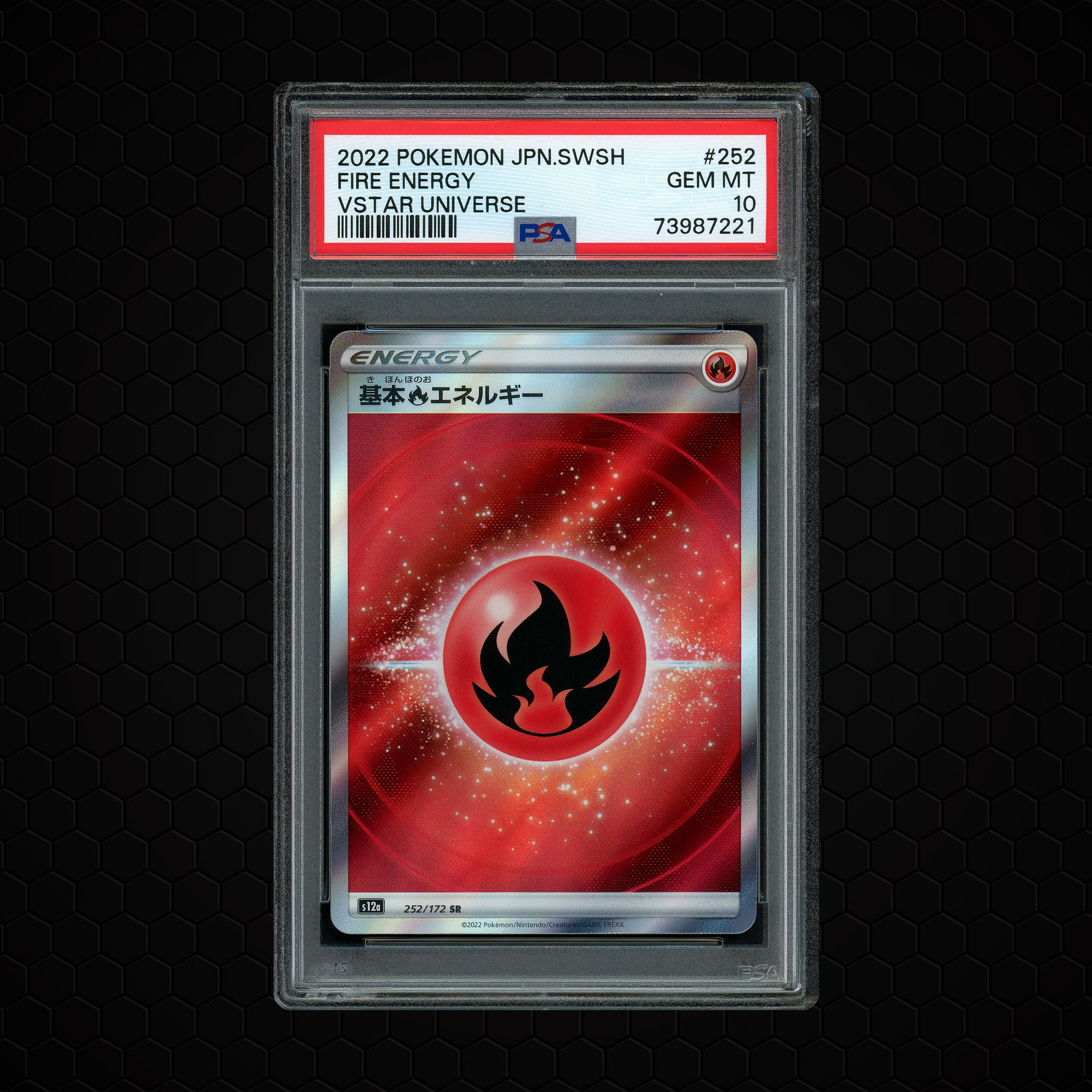 2022 Japanese VSTAR Universe Fire Energy #252 PSA 10