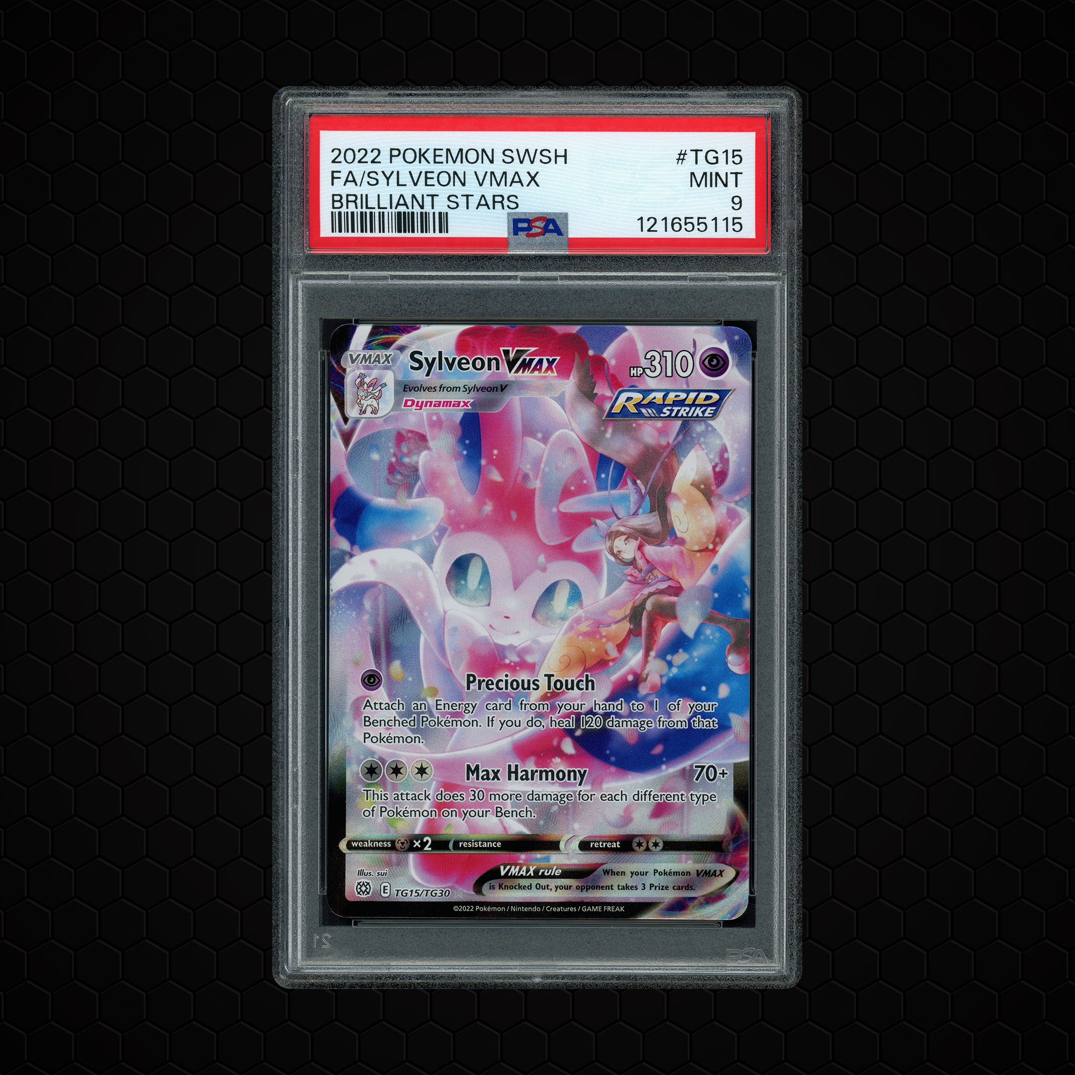 2022 Brilliant Stars Sylveon VMAX #TG15 PSA 9