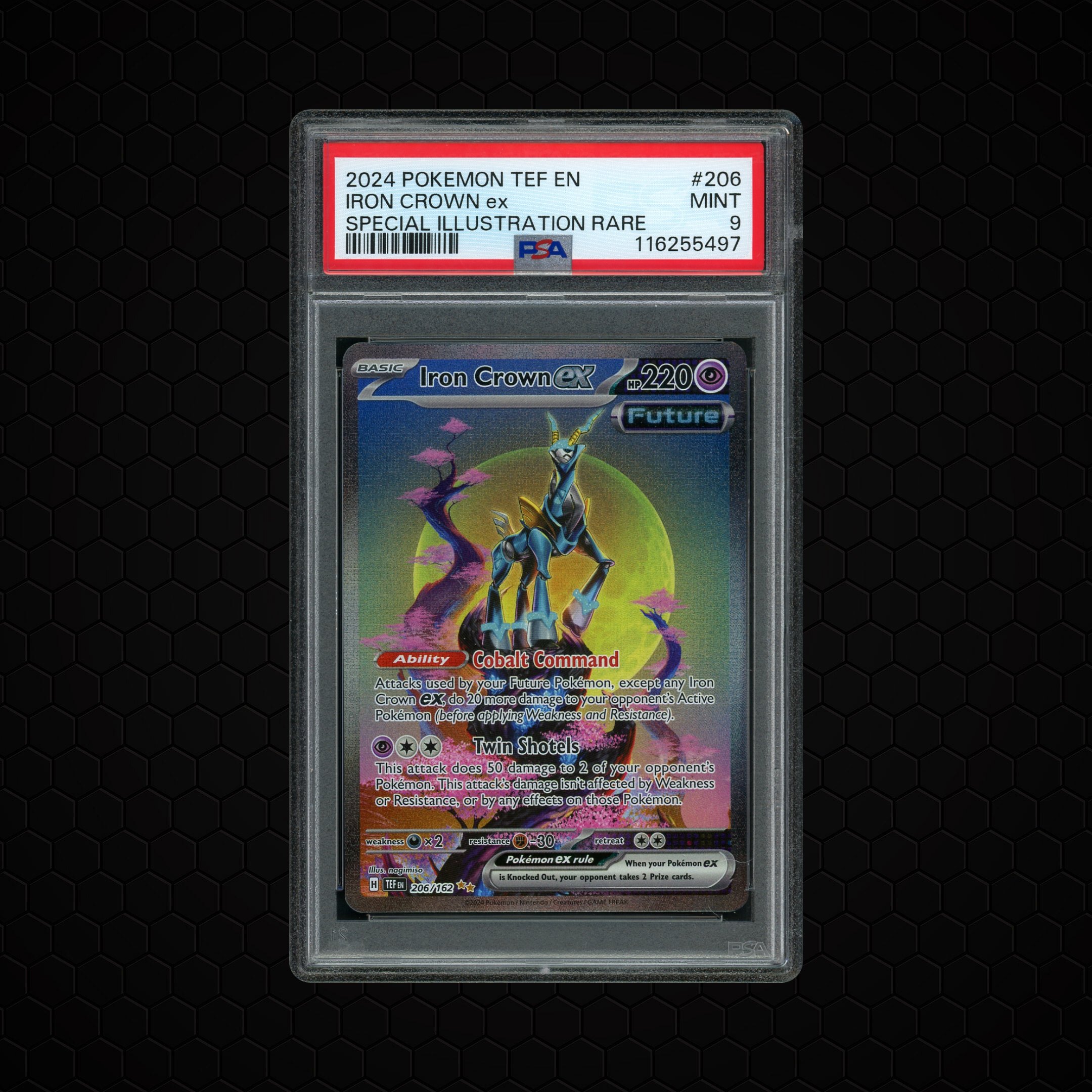 2024 Temporal Forces Iron Crown EX #206 PSA 9