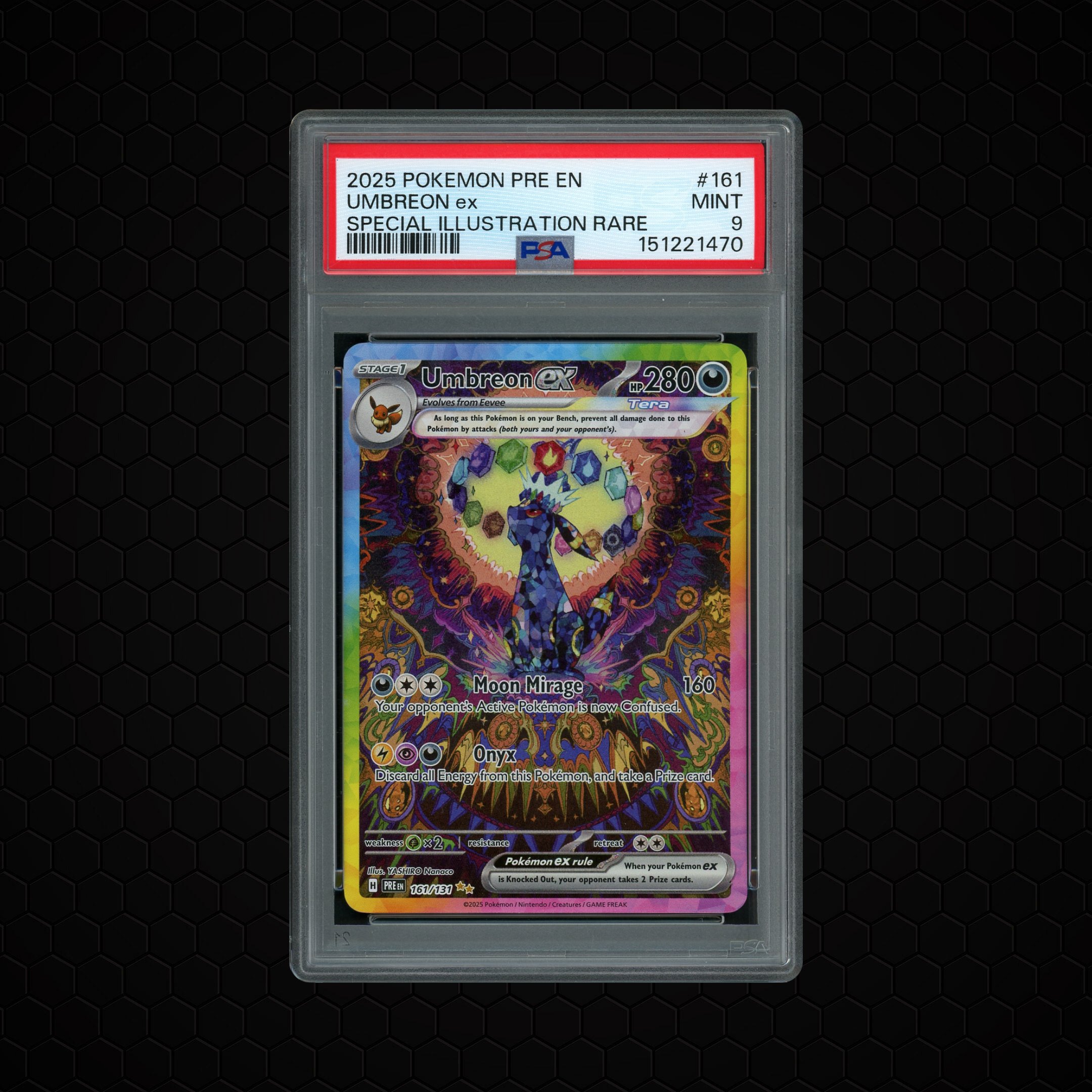 2025 Prismatic Evolutions Umbreon EX #161 PSA 9