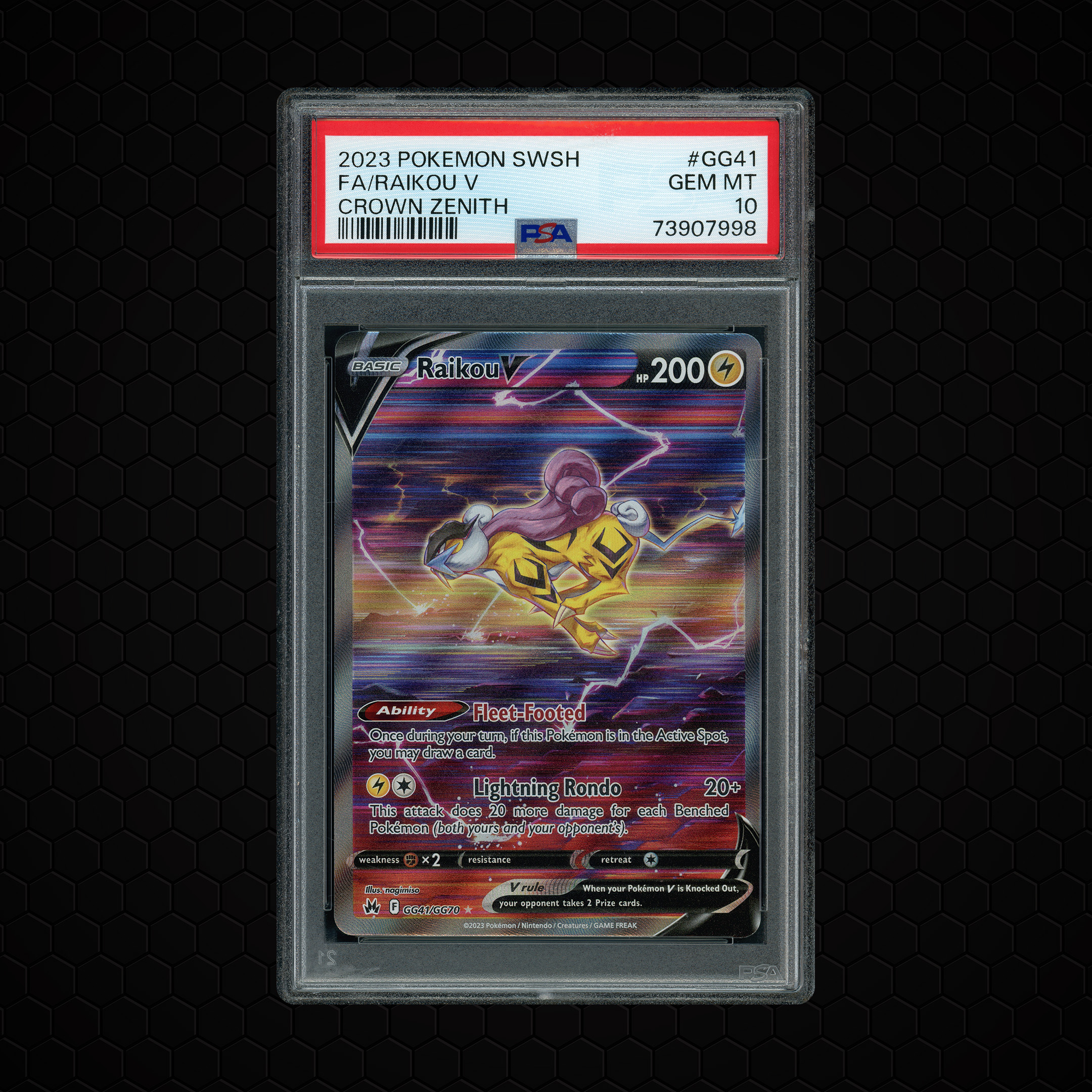 2023 Crown Zenith Raikou V #GG41 PSA 10