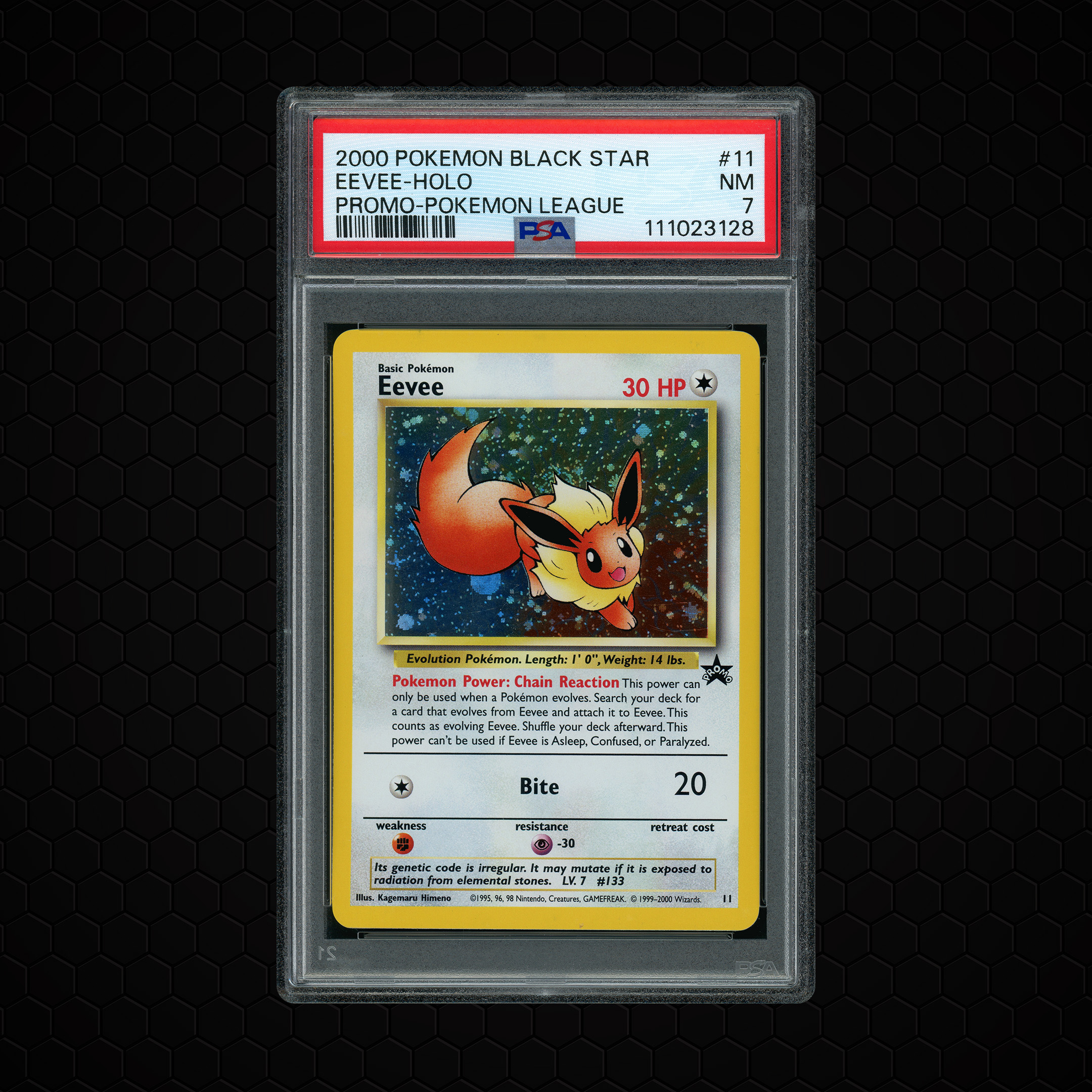 2000 Black Star Promo Eevee #11 PSA 7