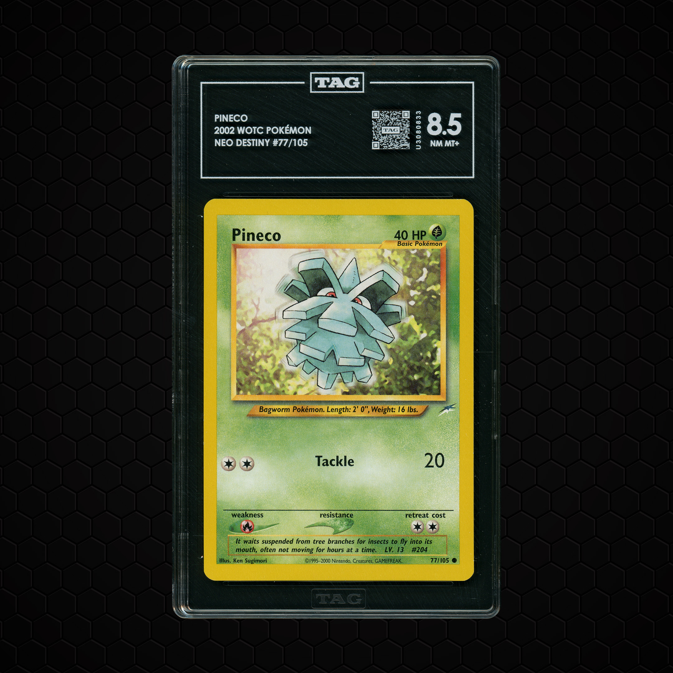 2002 Neo Destiny Pineco #77 TAG 8.5